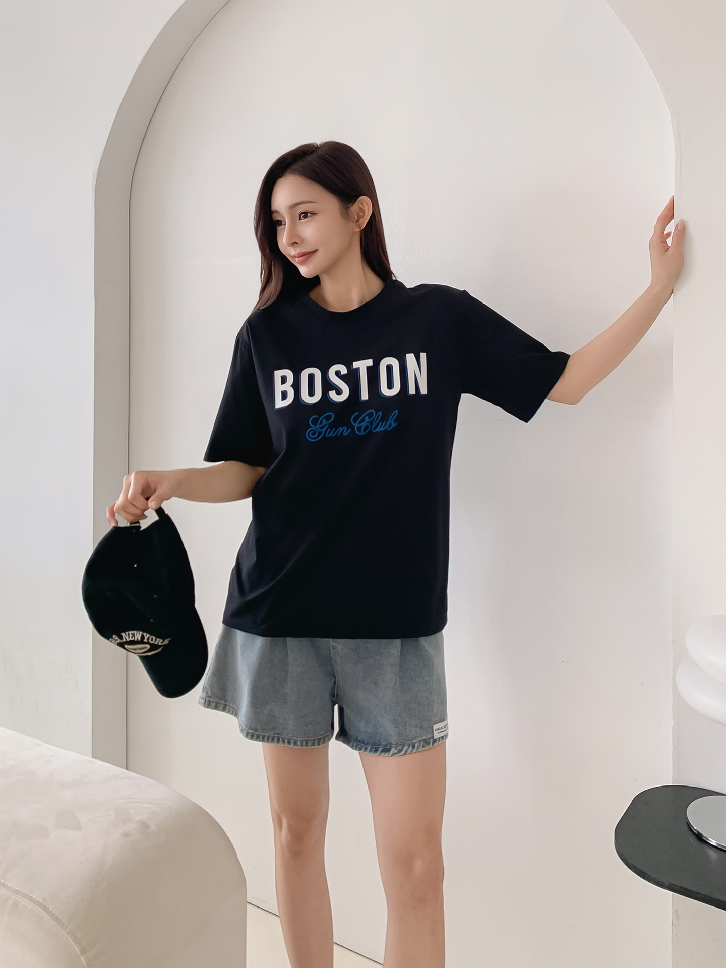 ラウンドネックルーズ半袖ロゴTシャツ | 詳細画像11