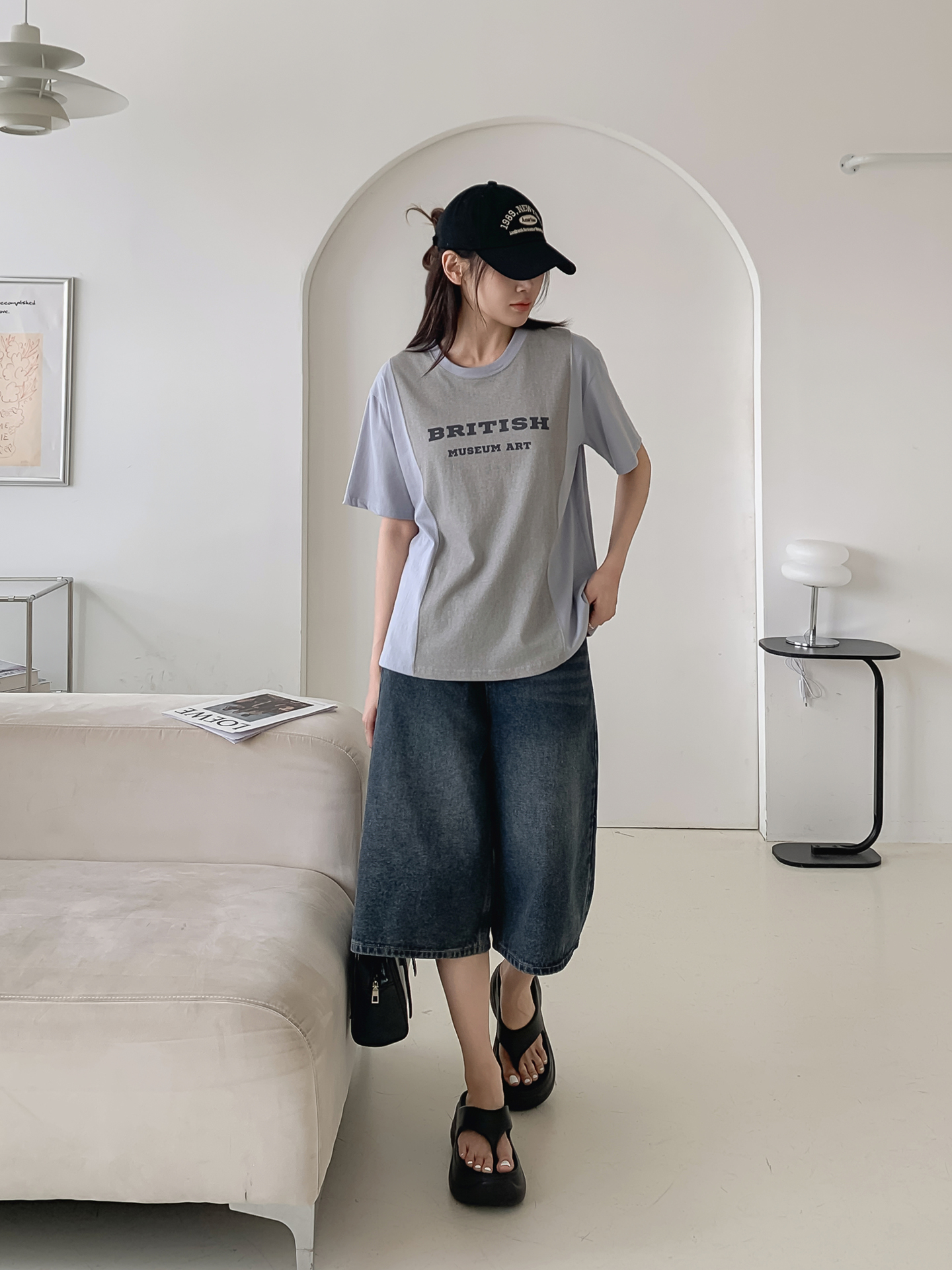 ラウンドネックルーズ半袖ロゴTシャツ | 詳細画像2