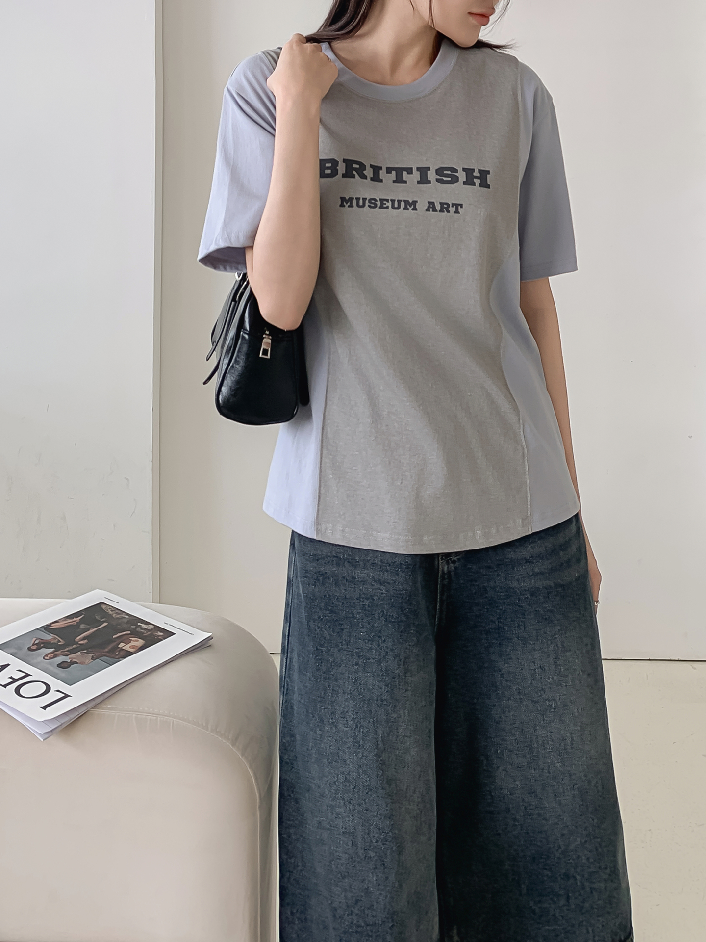 ラウンドネックルーズ半袖ロゴTシャツ | 詳細画像3