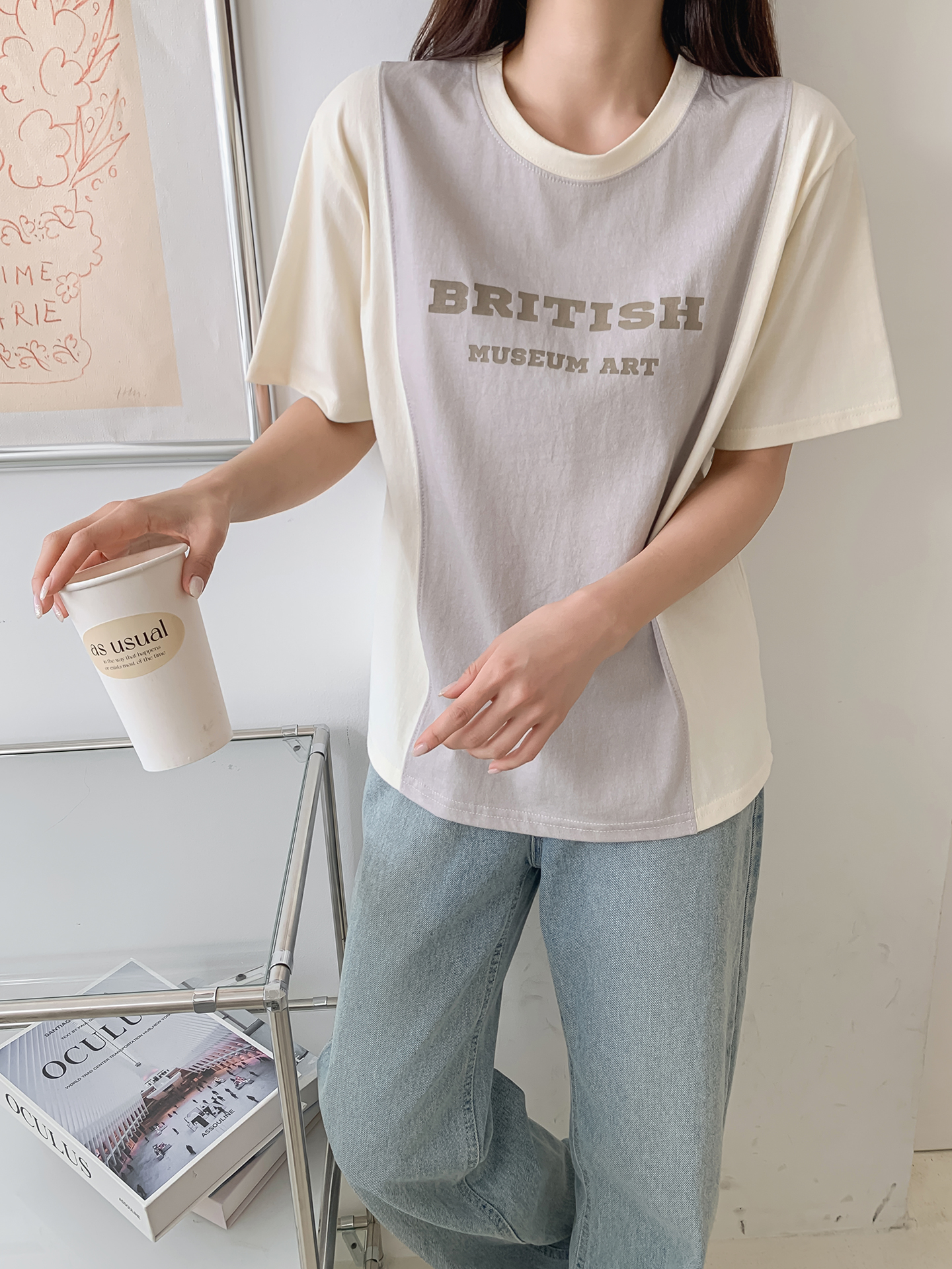 ラウンドネックルーズ半袖ロゴTシャツ | 詳細画像11