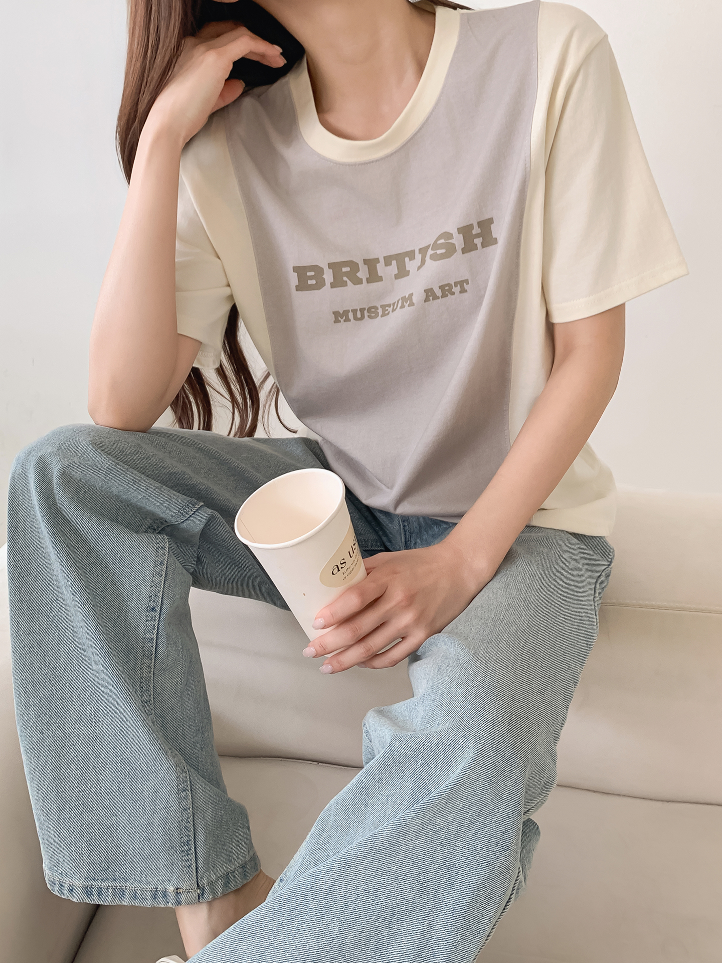 ラウンドネックルーズ半袖ロゴTシャツ | 詳細画像15