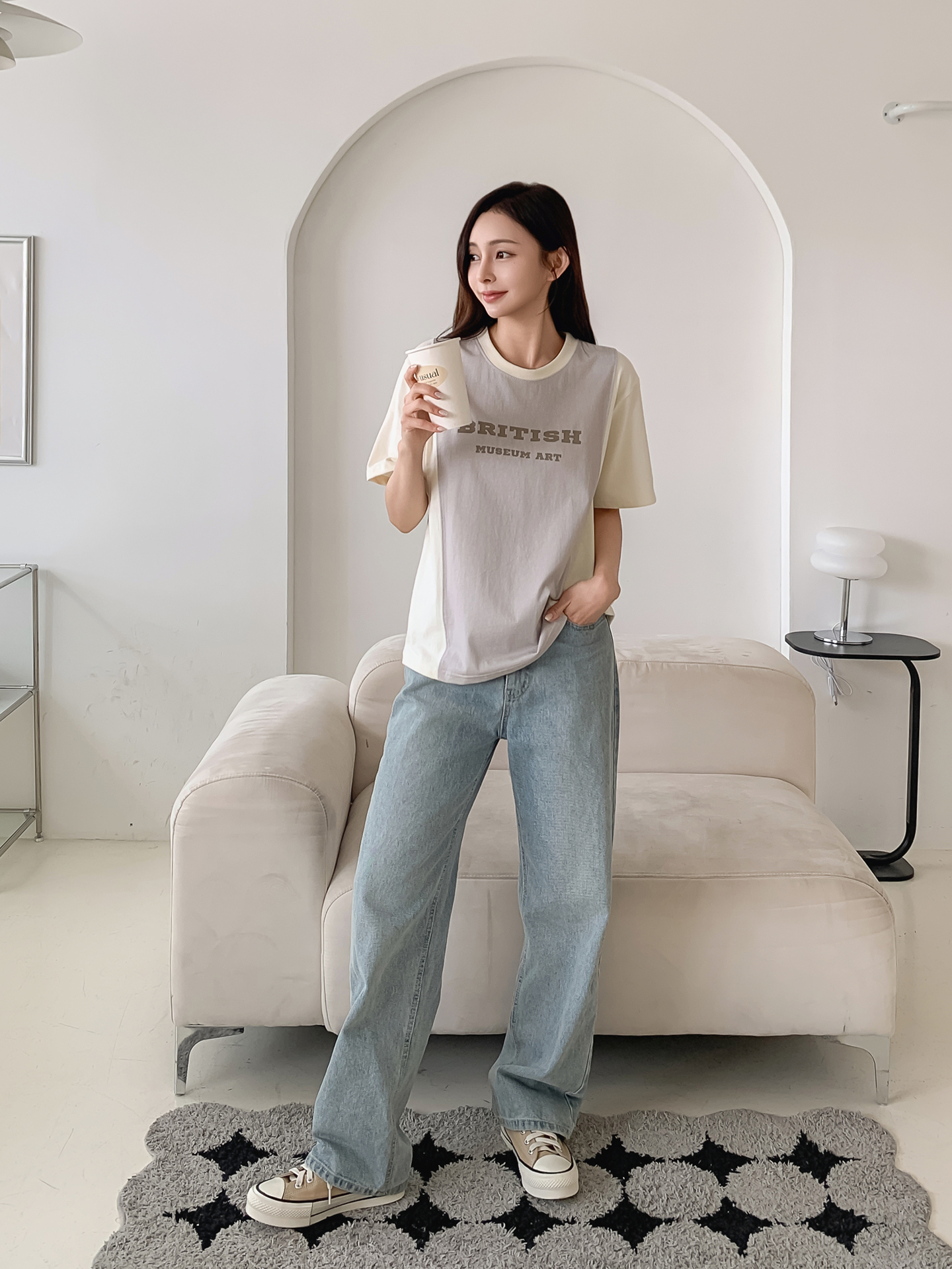 ラウンドネックルーズ半袖ロゴTシャツ | 詳細画像14