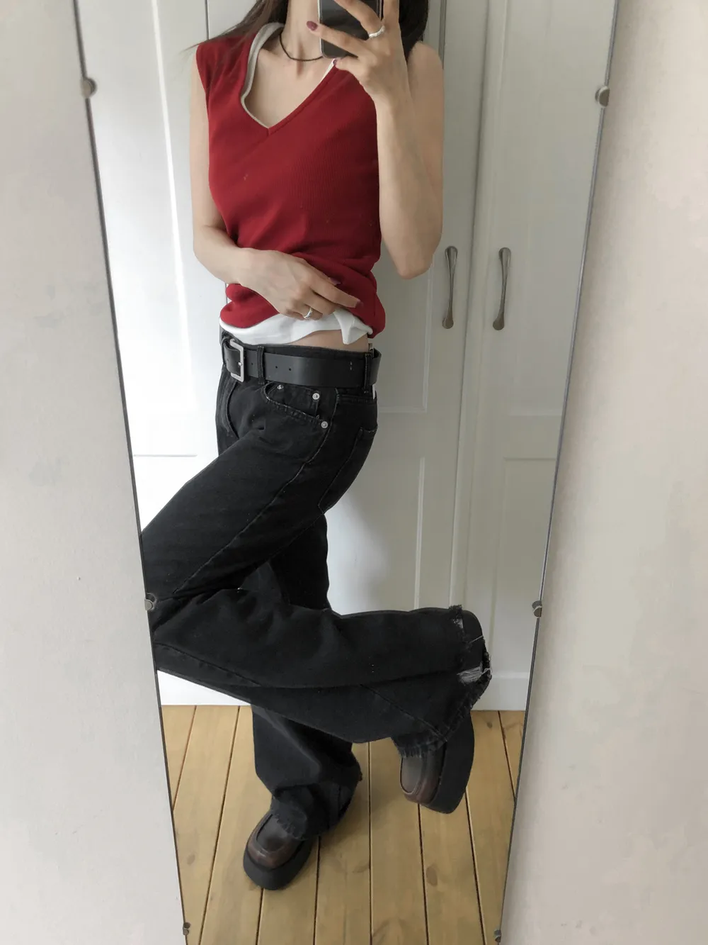 ダメージワイドデニムパンツ | Heyme | 詳細画像1