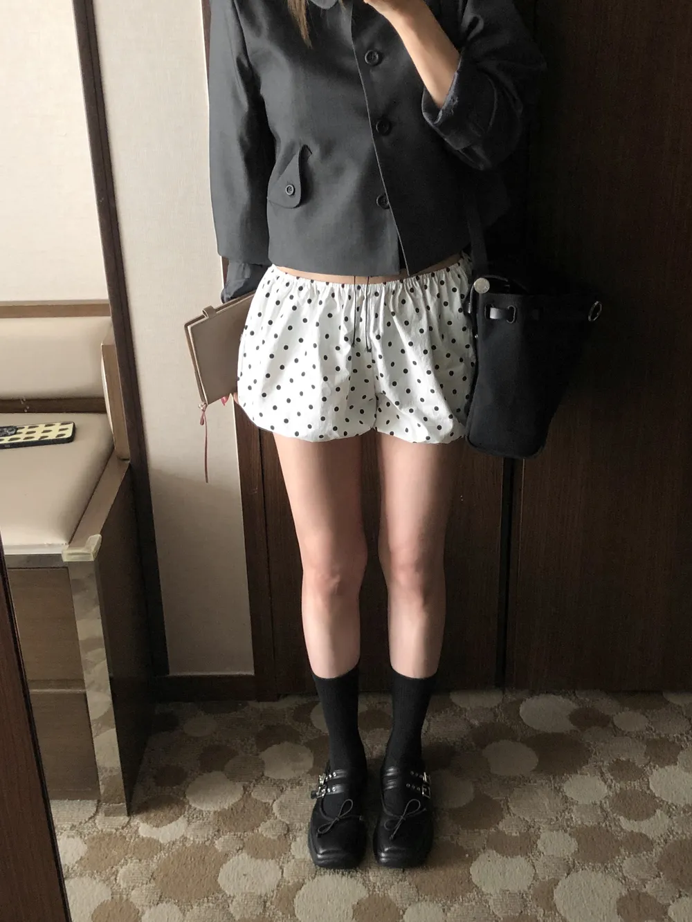 ゴムウエストゴムショートドットショートパンツ | Heyme | 詳細画像1