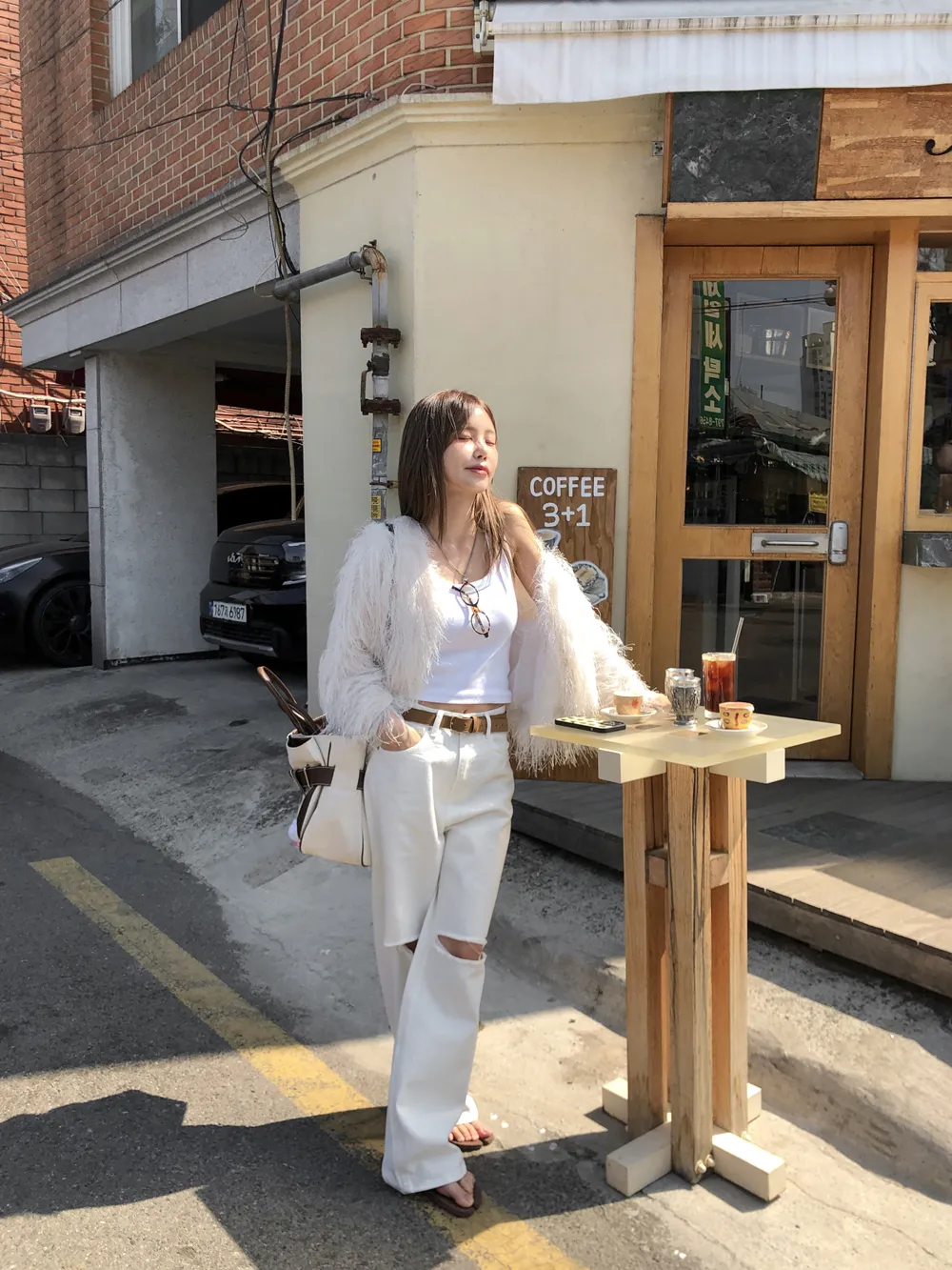 ワイドストレートルーズダメージデニムパンツ | Heyme | 詳細画像1