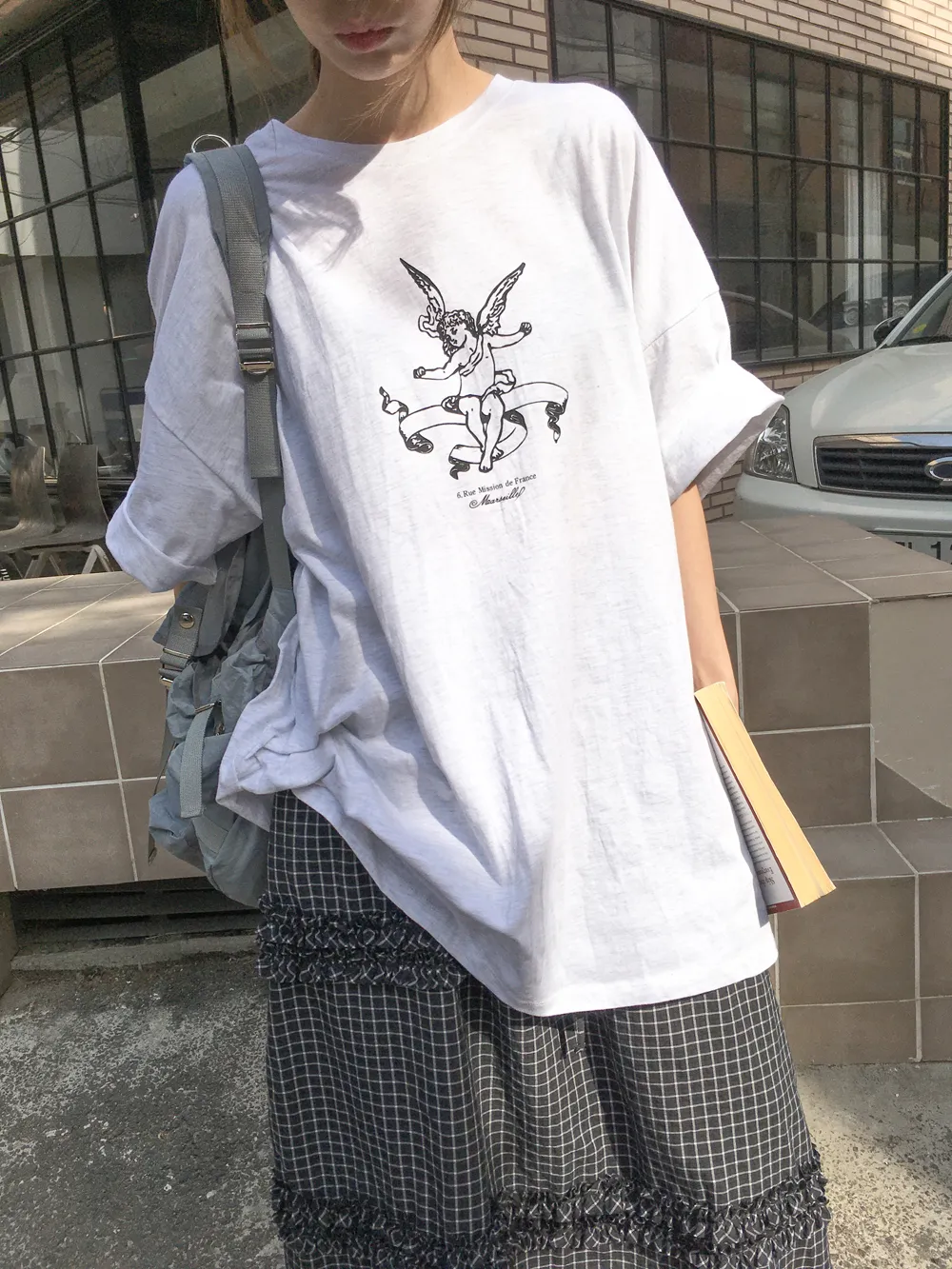 半袖ルーズボクシーロゴTシャツ | Heyme | 詳細画像1