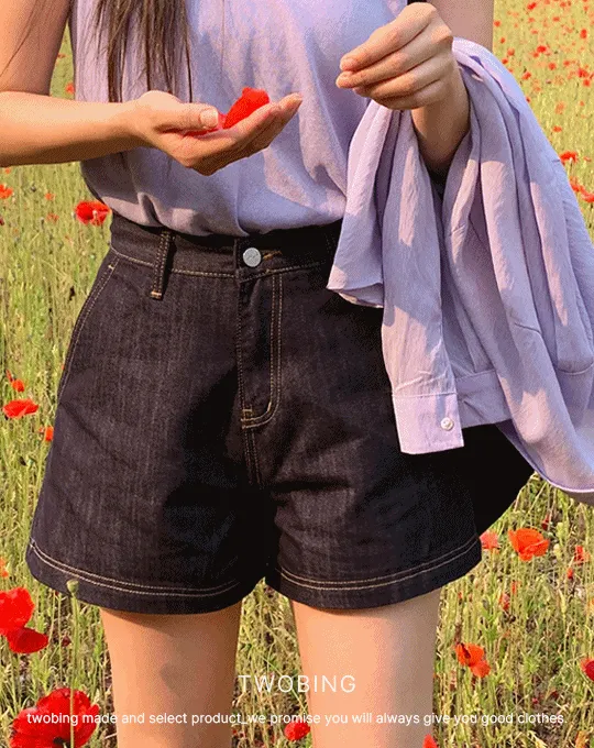 ジップアップポケットAラインショートパンツ | twobing | 詳細画像1