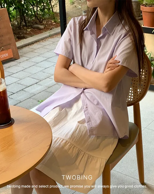 オーバーサイズボタン夏シャツ | twobing | 詳細画像2