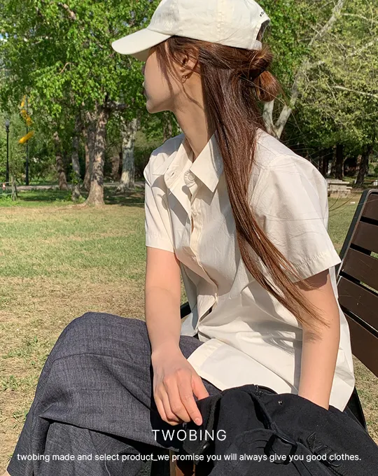 オーバーサイズボタン夏シャツ | twobing | 詳細画像4