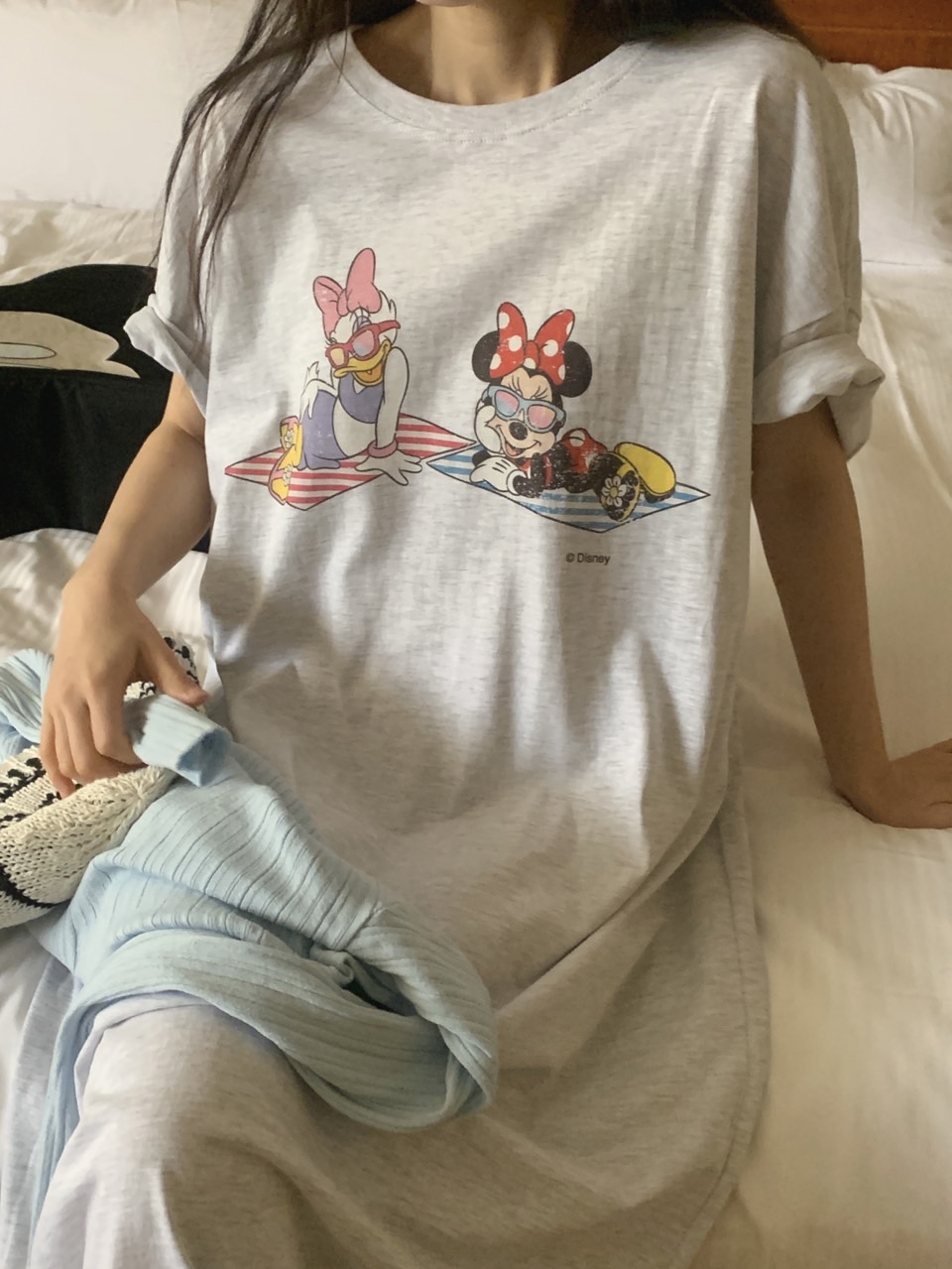 ラウンドネックロング半袖プリントワンピース | 詳細画像11