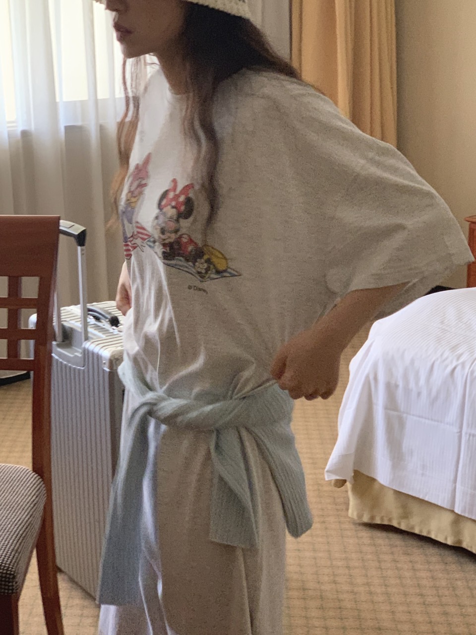ラウンドネックロング半袖プリントワンピース | 詳細画像20