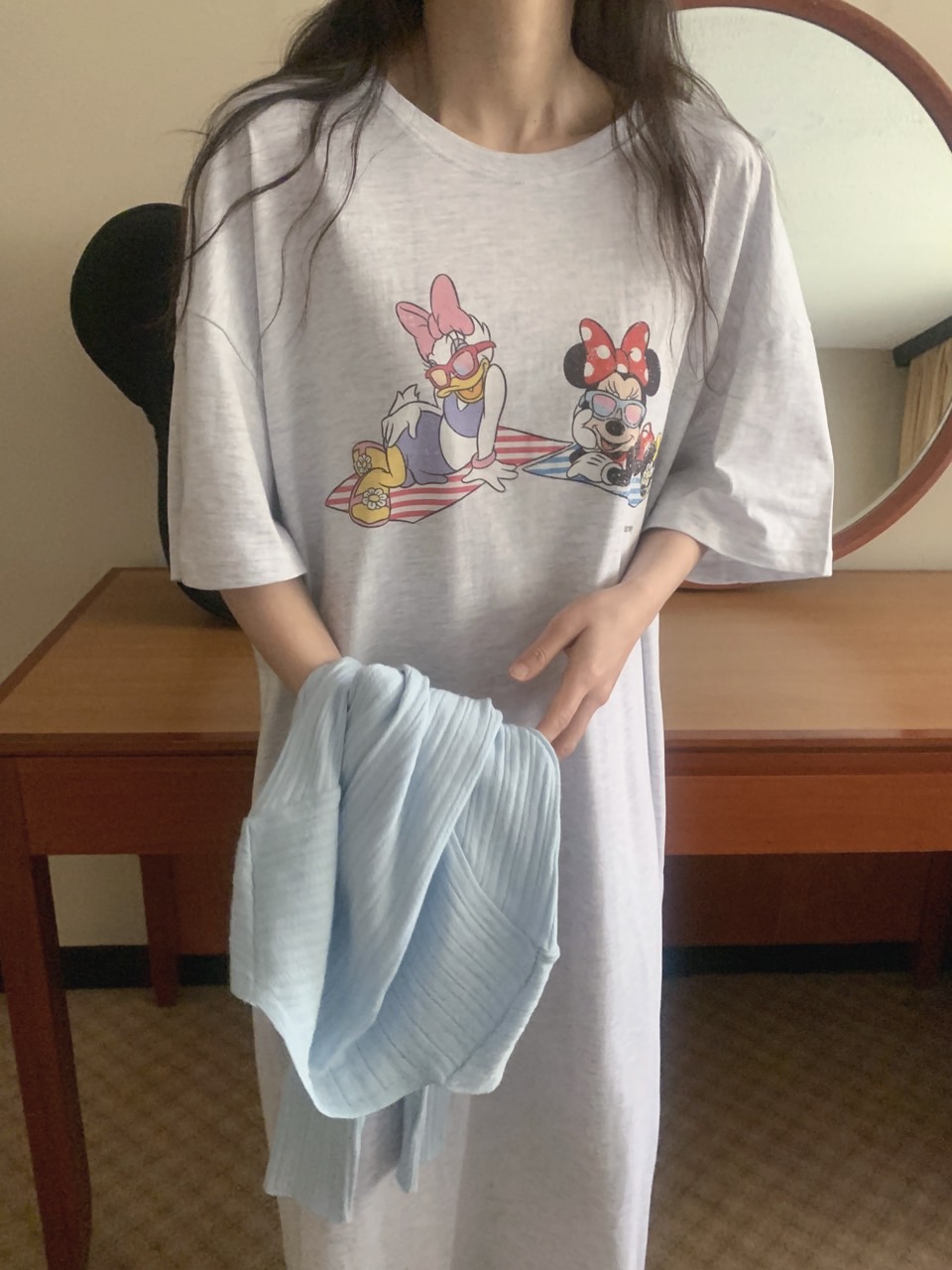 ラウンドネックロング半袖プリントワンピース | 詳細画像22