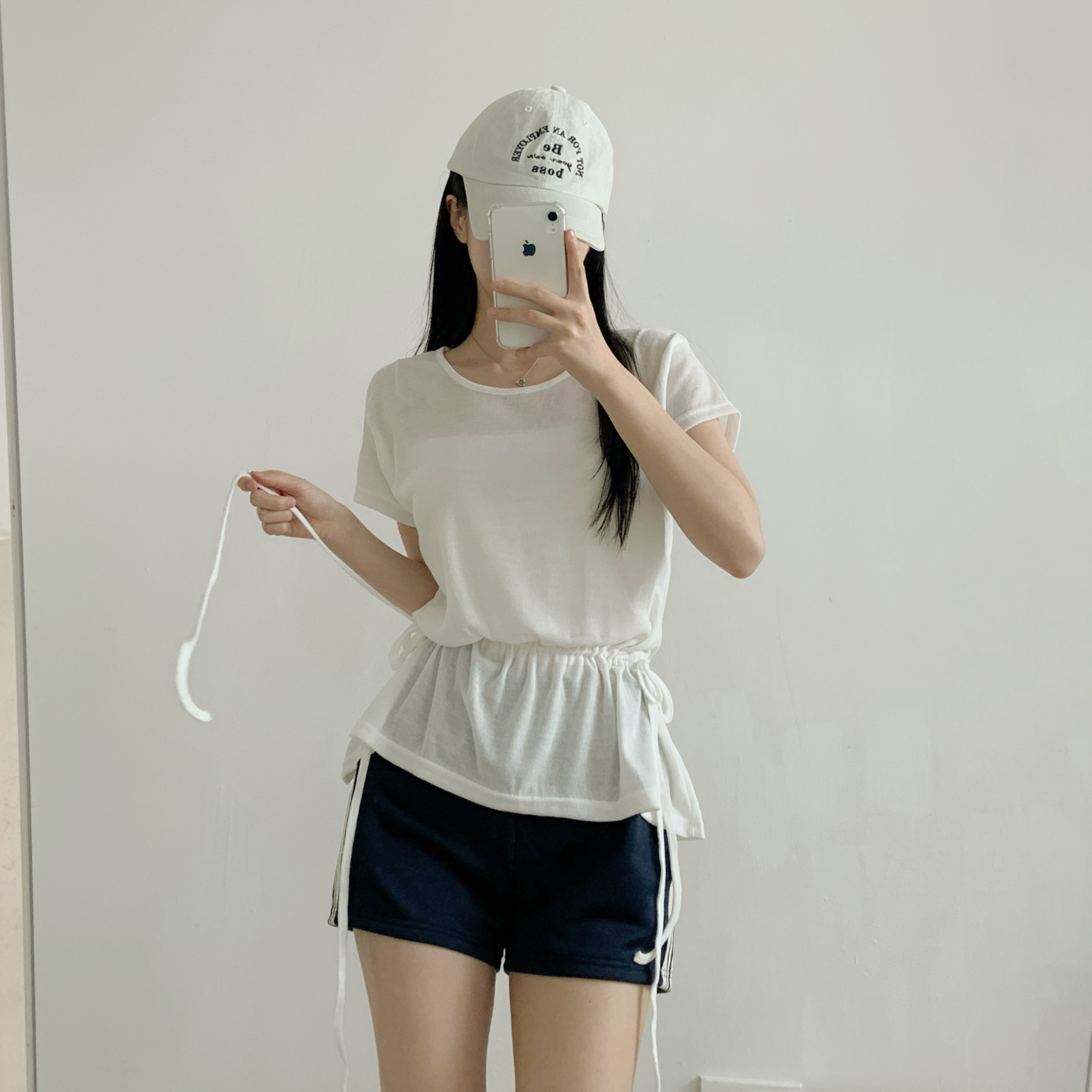 ドローストリングルーズ夏Tシャツ | 詳細画像14