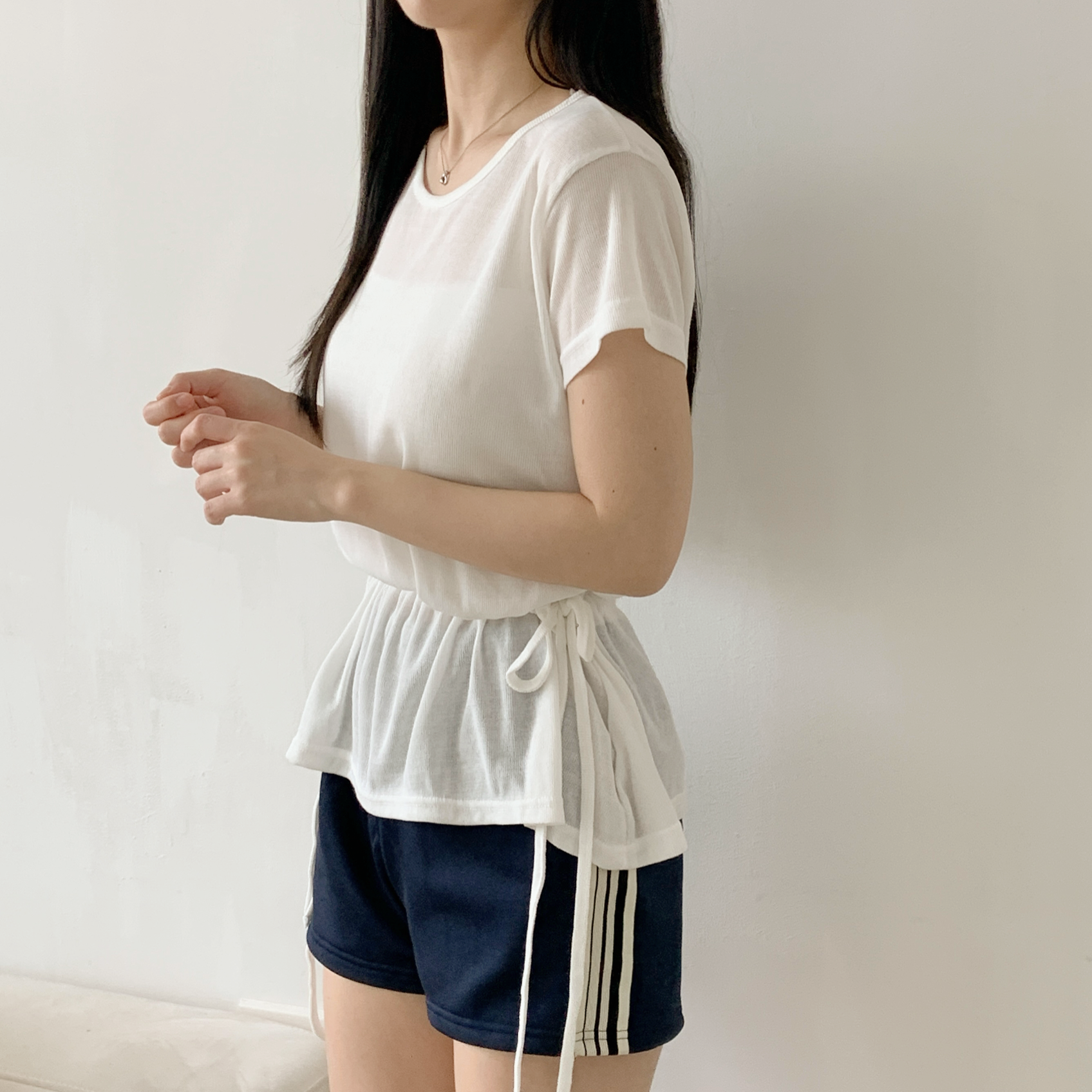 ドローストリングルーズ夏Tシャツ | 詳細画像19