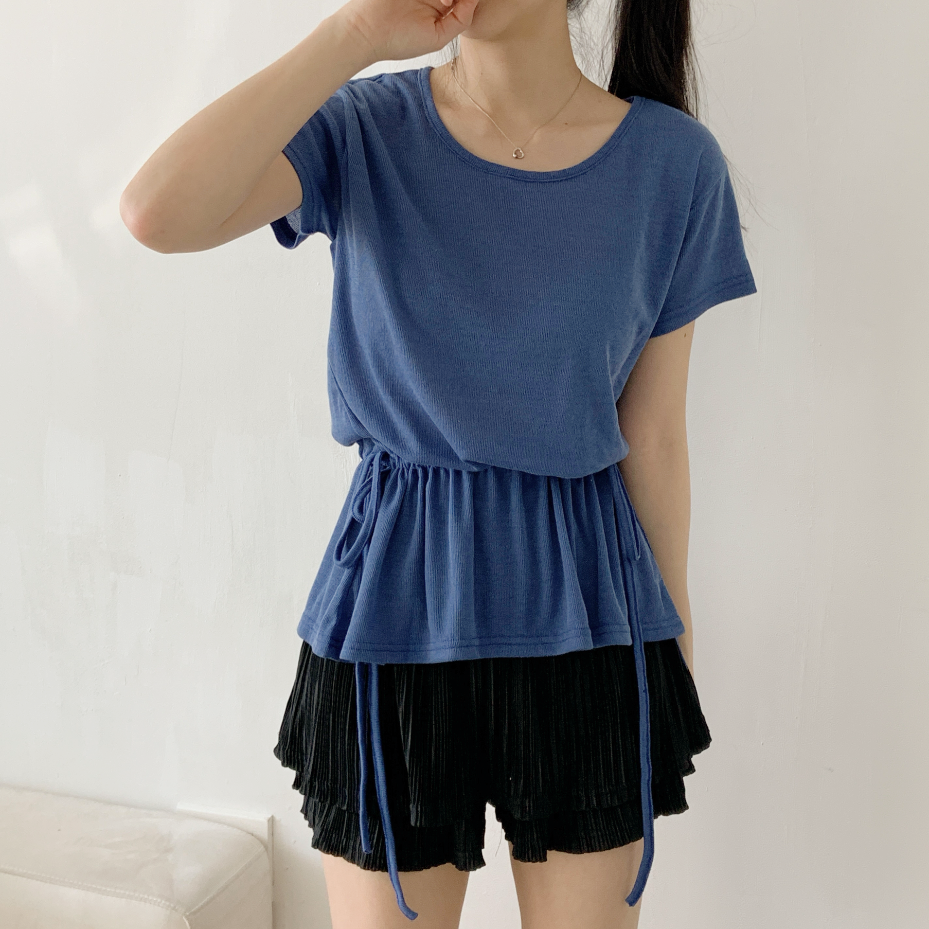 ドローストリングルーズ夏Tシャツ | 詳細画像9