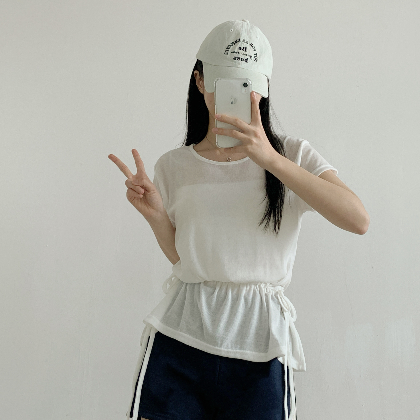 ドローストリングルーズ夏Tシャツ | 詳細画像18