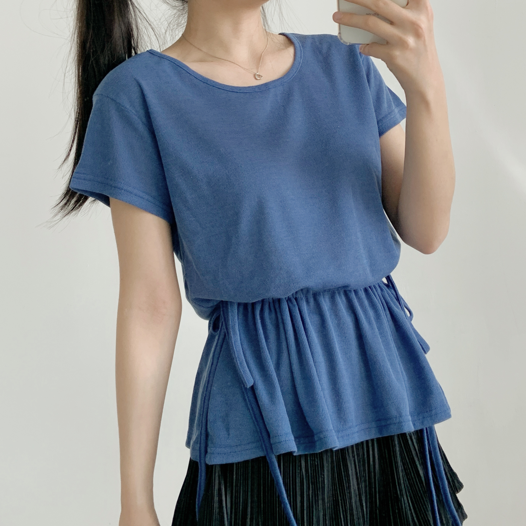 ドローストリングルーズ夏Tシャツ | 詳細画像7