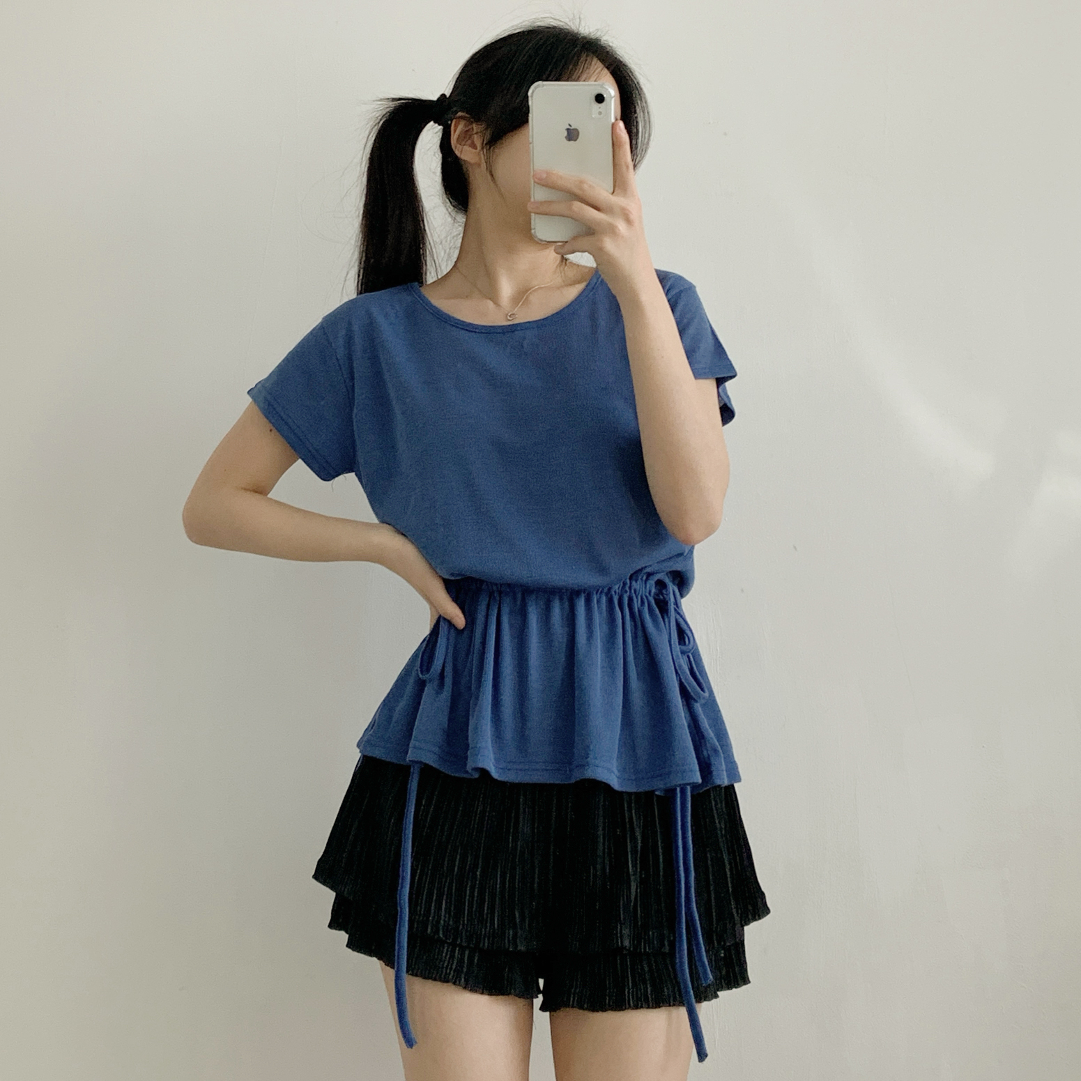 ドローストリングルーズ夏Tシャツ | 詳細画像8