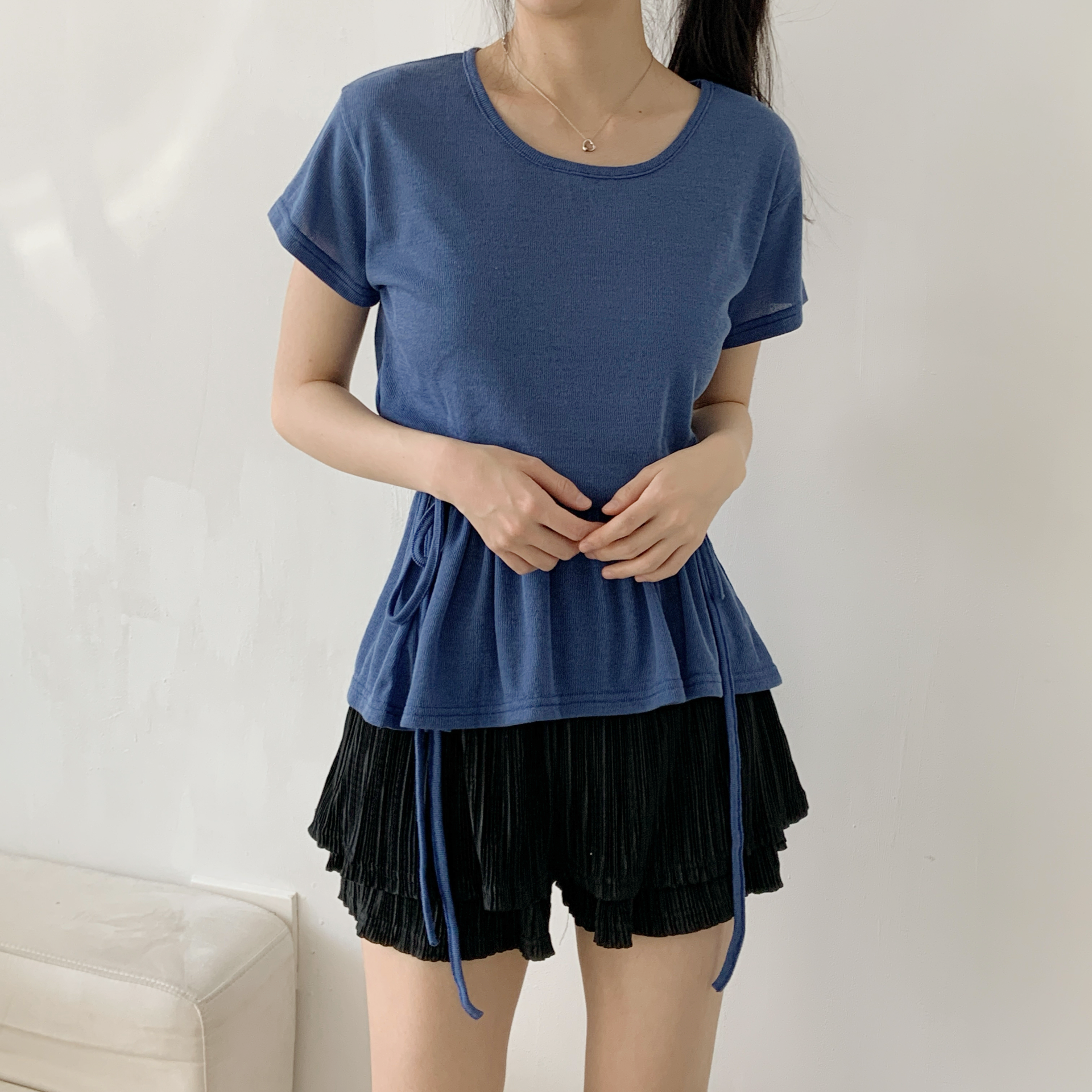 ドローストリングルーズ夏Tシャツ | 詳細画像10