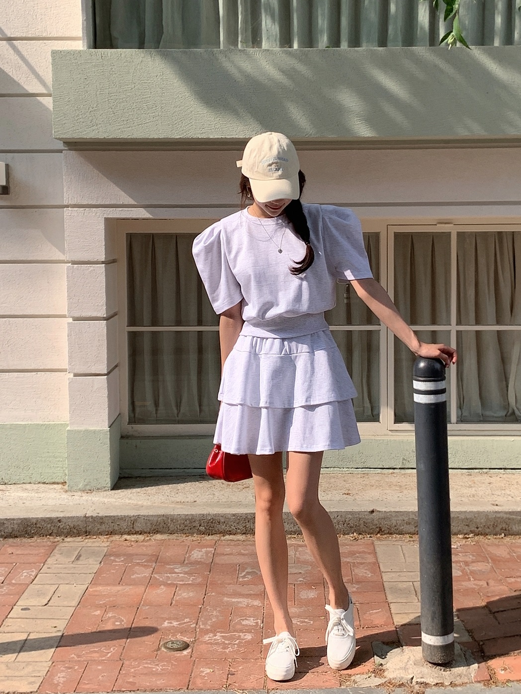 ティアードパフスリーブセットアップスカートパンツ | 詳細画像2