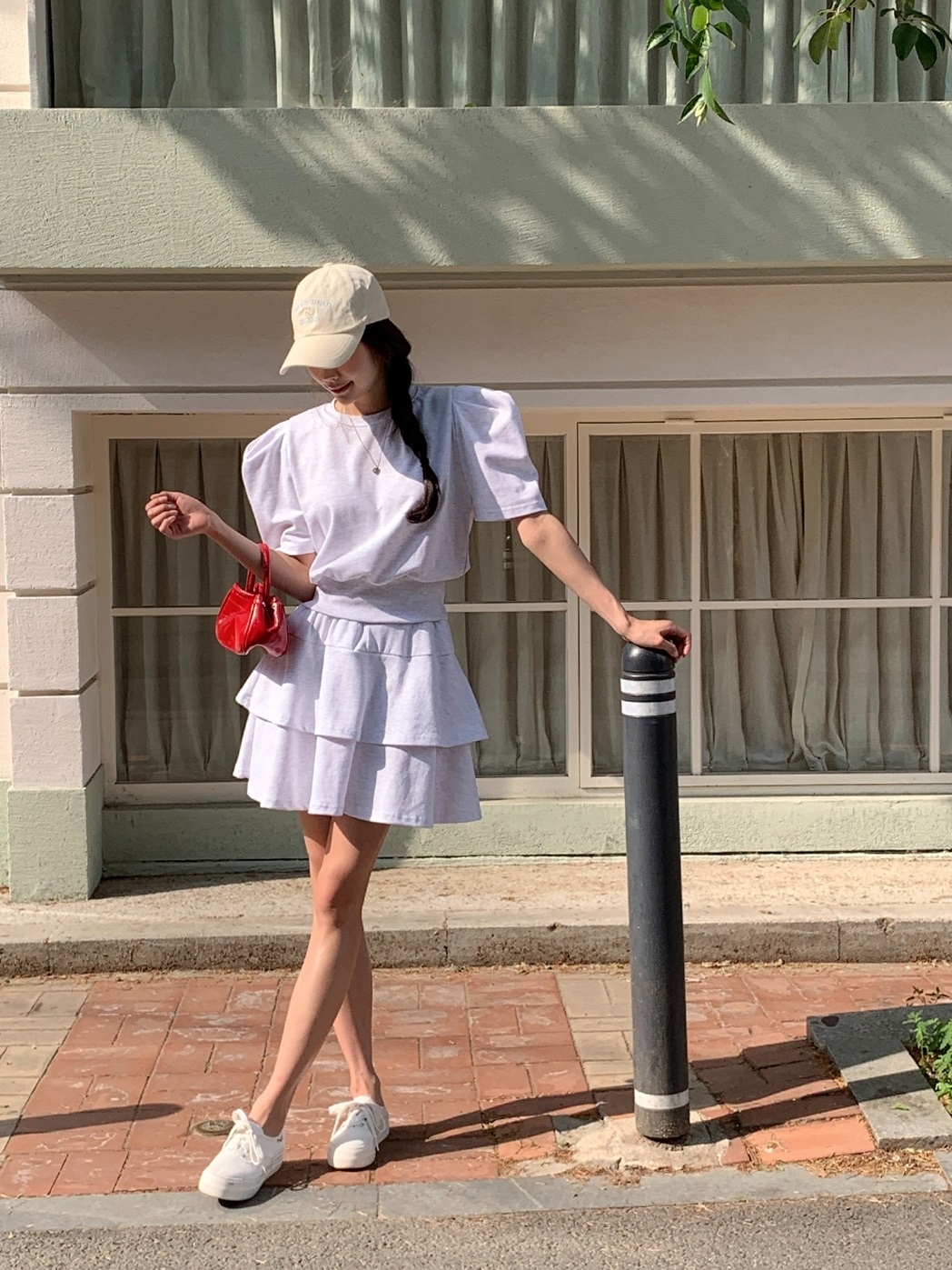 ティアードパフスリーブセットアップスカートパンツ | 詳細画像3