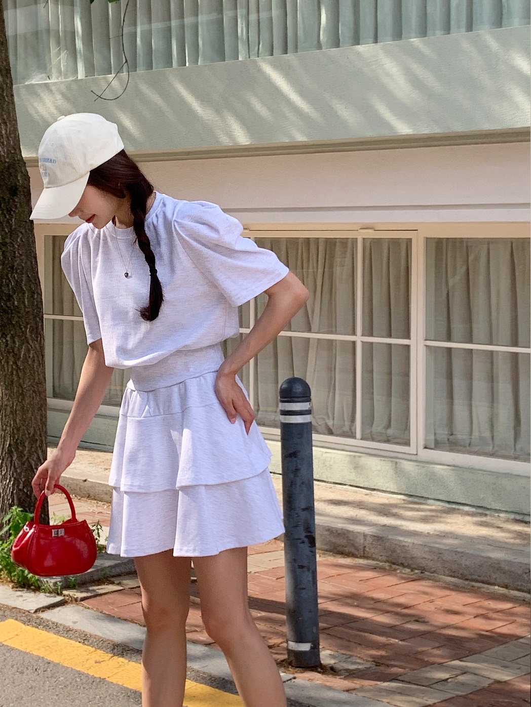 ティアードパフスリーブセットアップスカートパンツ | 詳細画像5