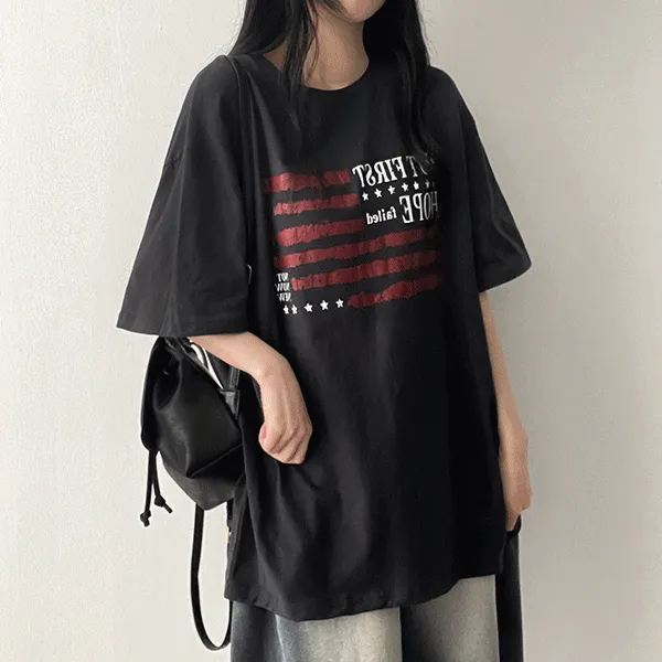半袖ボクシープリントTシャツ | hijjoo | 詳細画像1