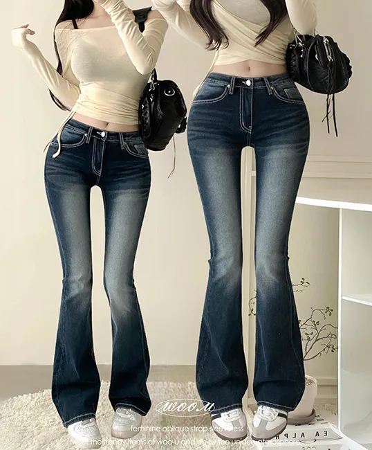 ストレッチローライズブーツカットデニムパンツ | woou | 詳細画像1