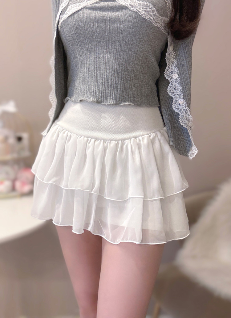 TO BE CHIC デニムフレアスカート TO BE CHIC✨デニム風フレアスカート リボン付き ステッチ L