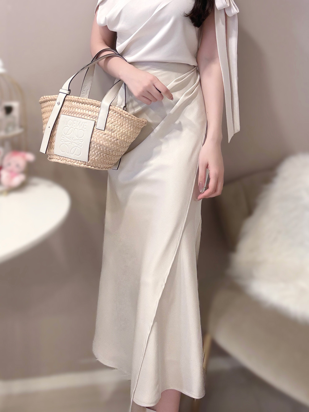 サテンラップデザインマーメイドスカート | 詳細画像4