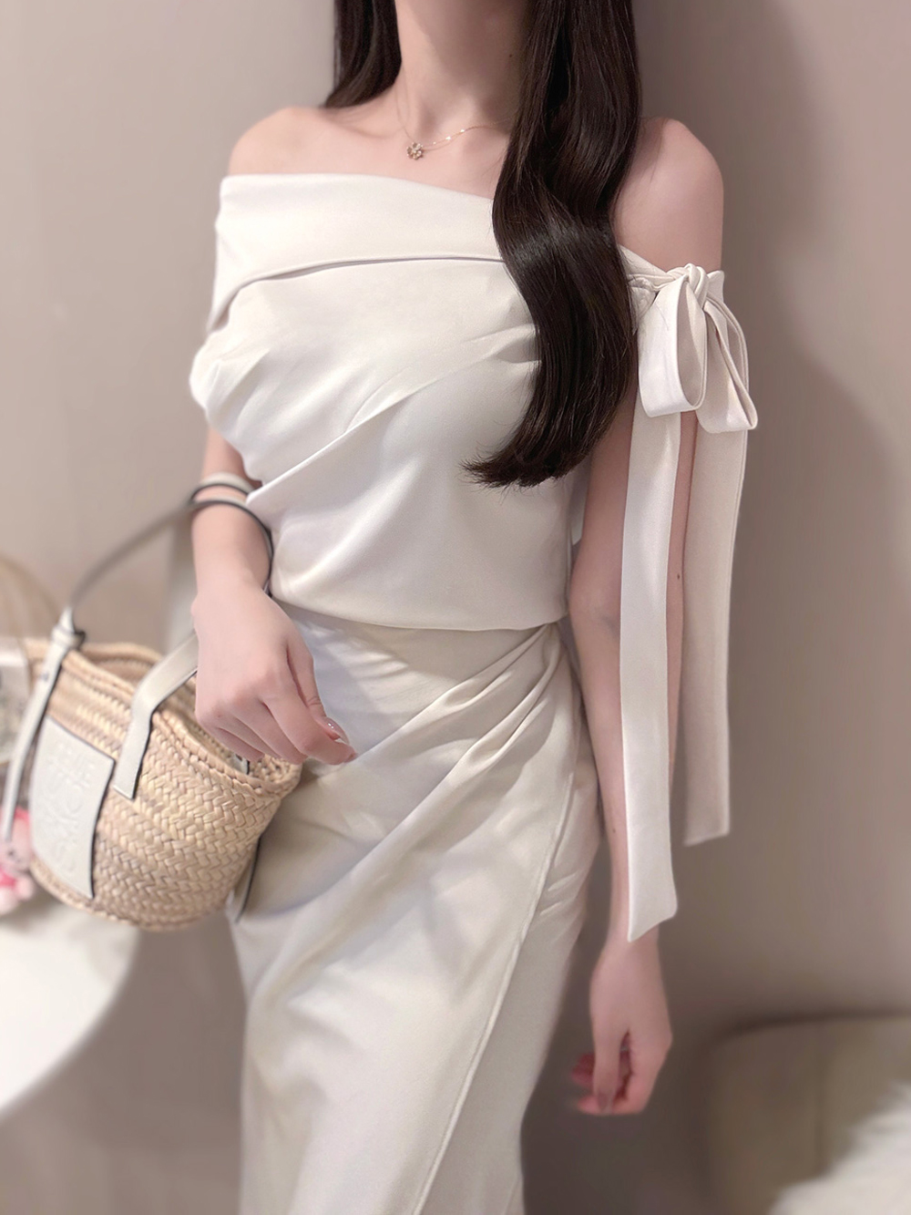 サテンラップデザインマーメイドスカート | 詳細画像5