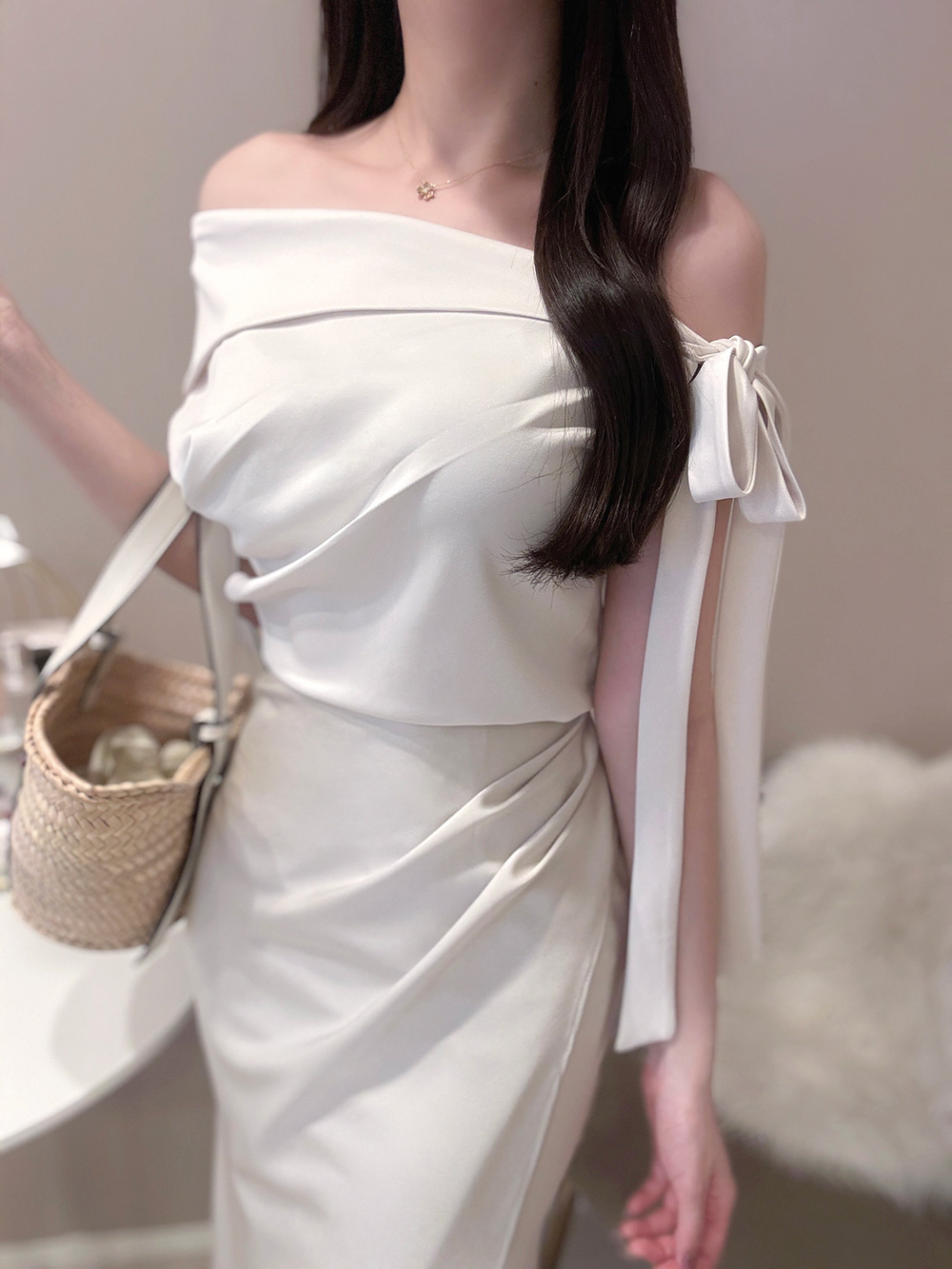 サテンラップデザインマーメイドスカート | 詳細画像7