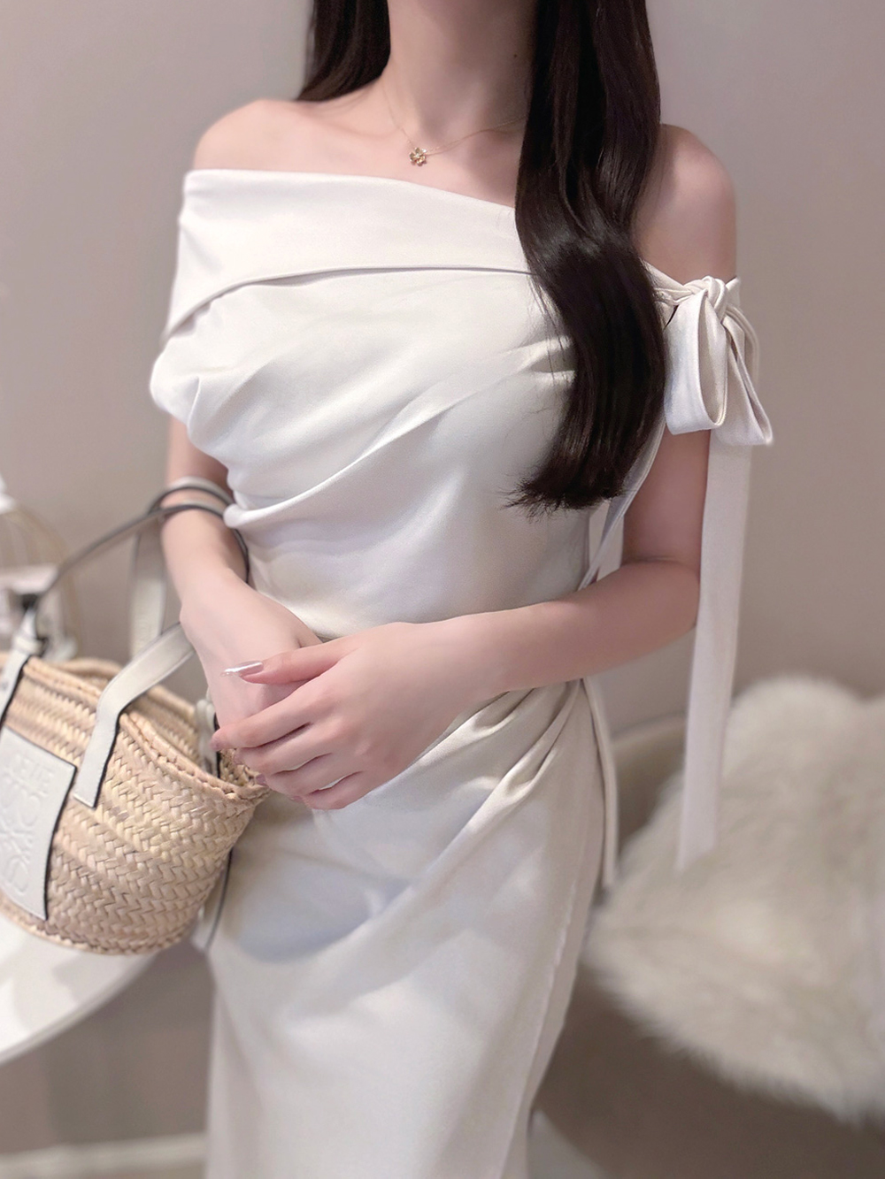 サテンラップデザインマーメイドスカート | 詳細画像8