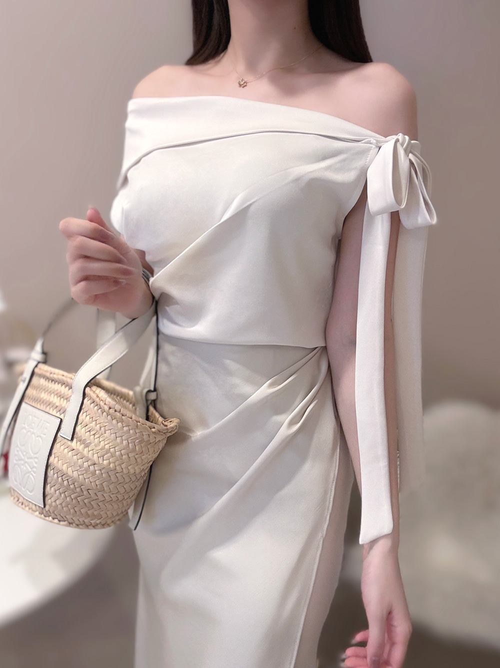 サテンラップデザインマーメイドスカート | 詳細画像9