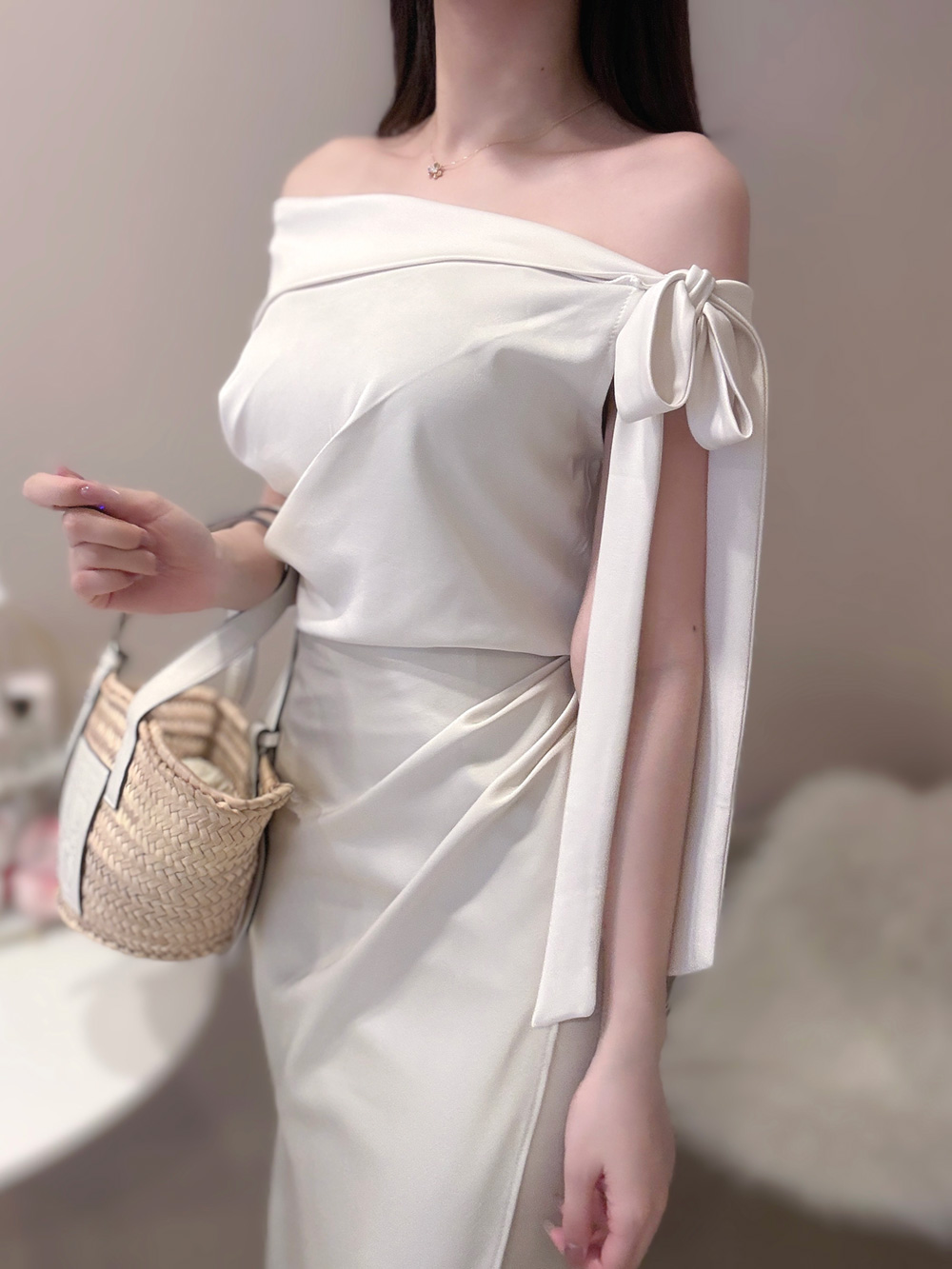 サテンラップデザインマーメイドスカート | 詳細画像12