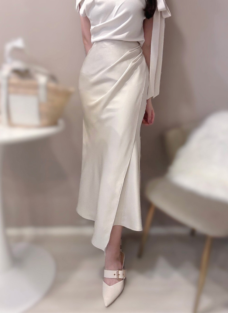 vintage satin mermaid skirt BOTTOMS Reurie'（レウリィ）