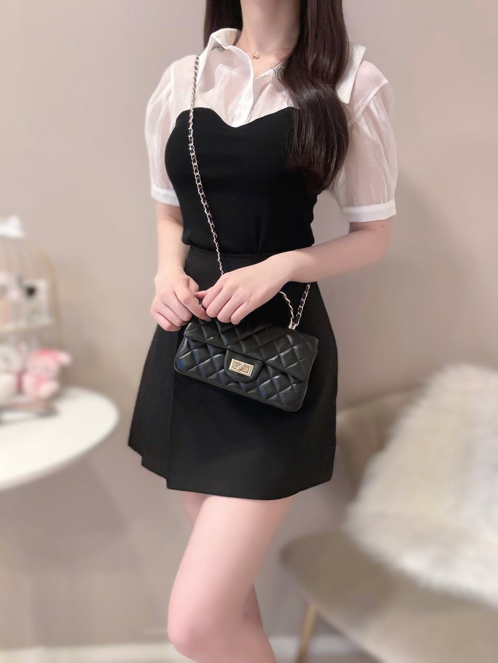 2WAYシアーカラードッキングブラウス | 詳細画像7