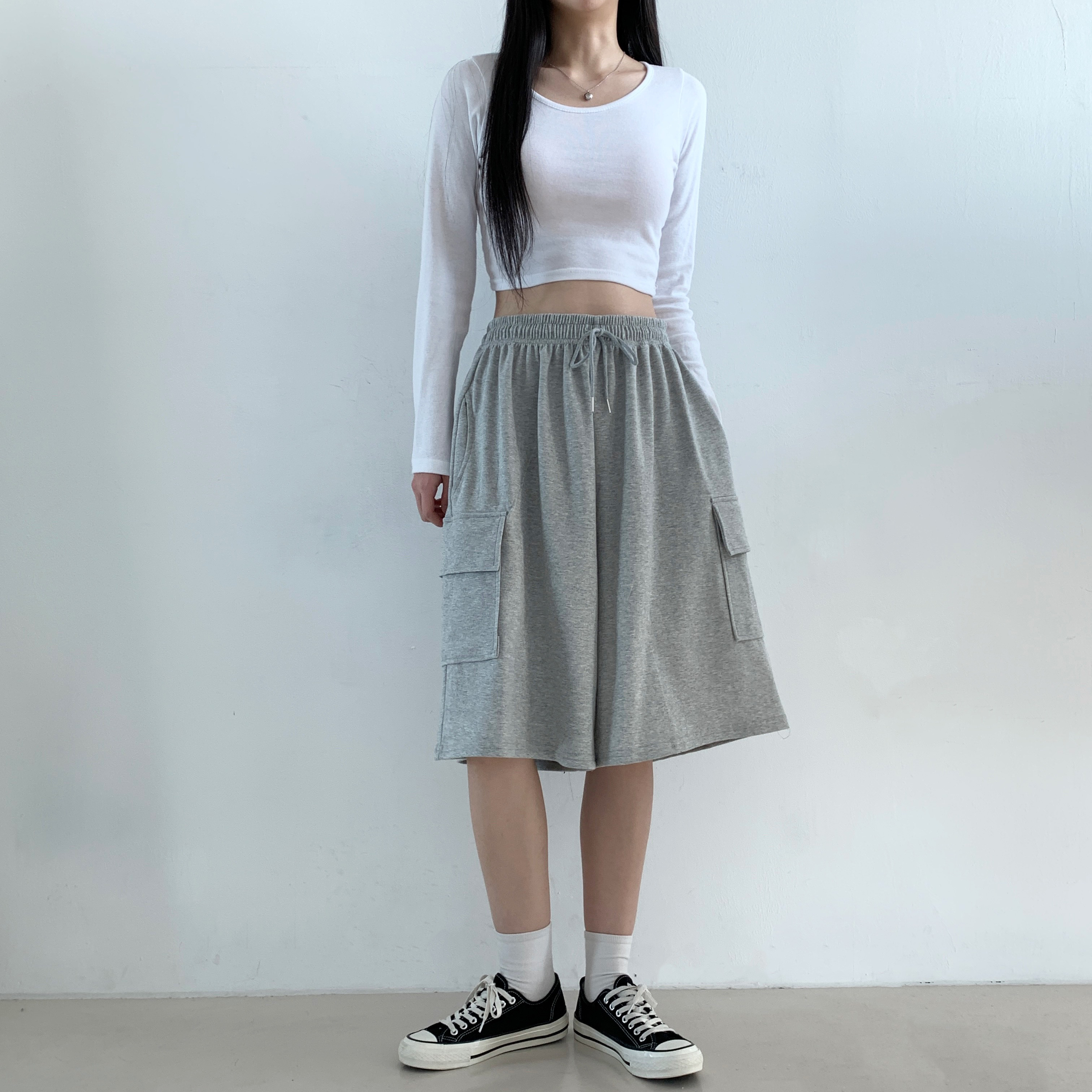 ウエストゴムカーゴバミューダワイドトレーニングショートパンツ | 詳細画像4