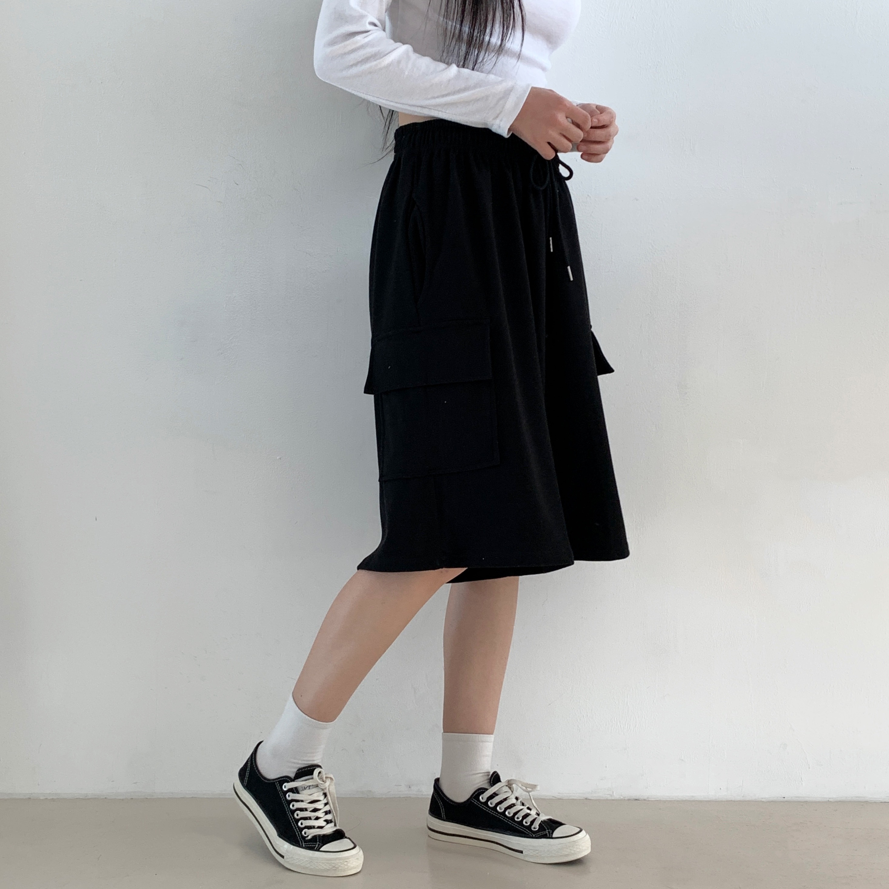 ウエストゴムカーゴバミューダワイドトレーニングショートパンツ | 詳細画像6