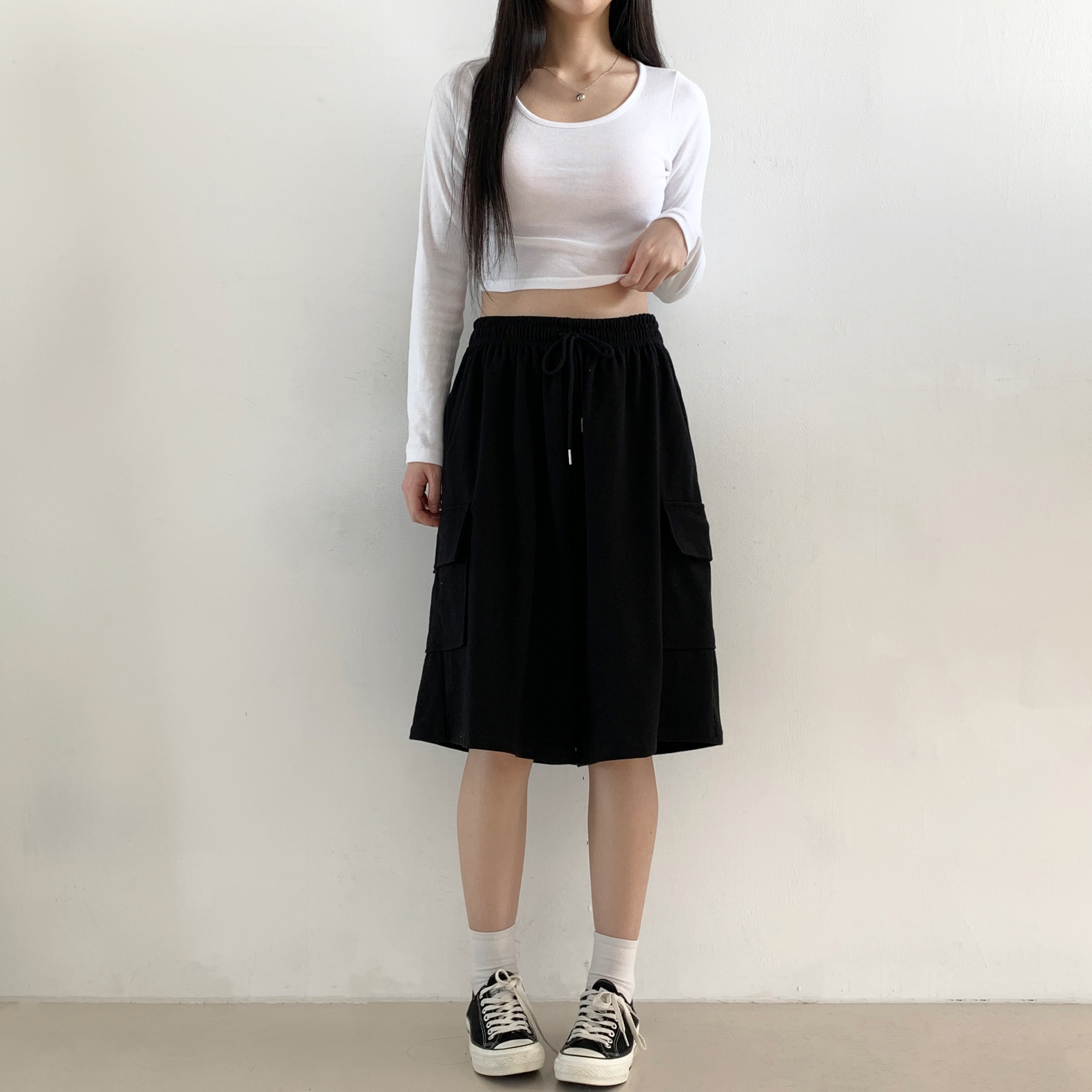 ウエストゴムカーゴバミューダワイドトレーニングショートパンツ | 詳細画像7