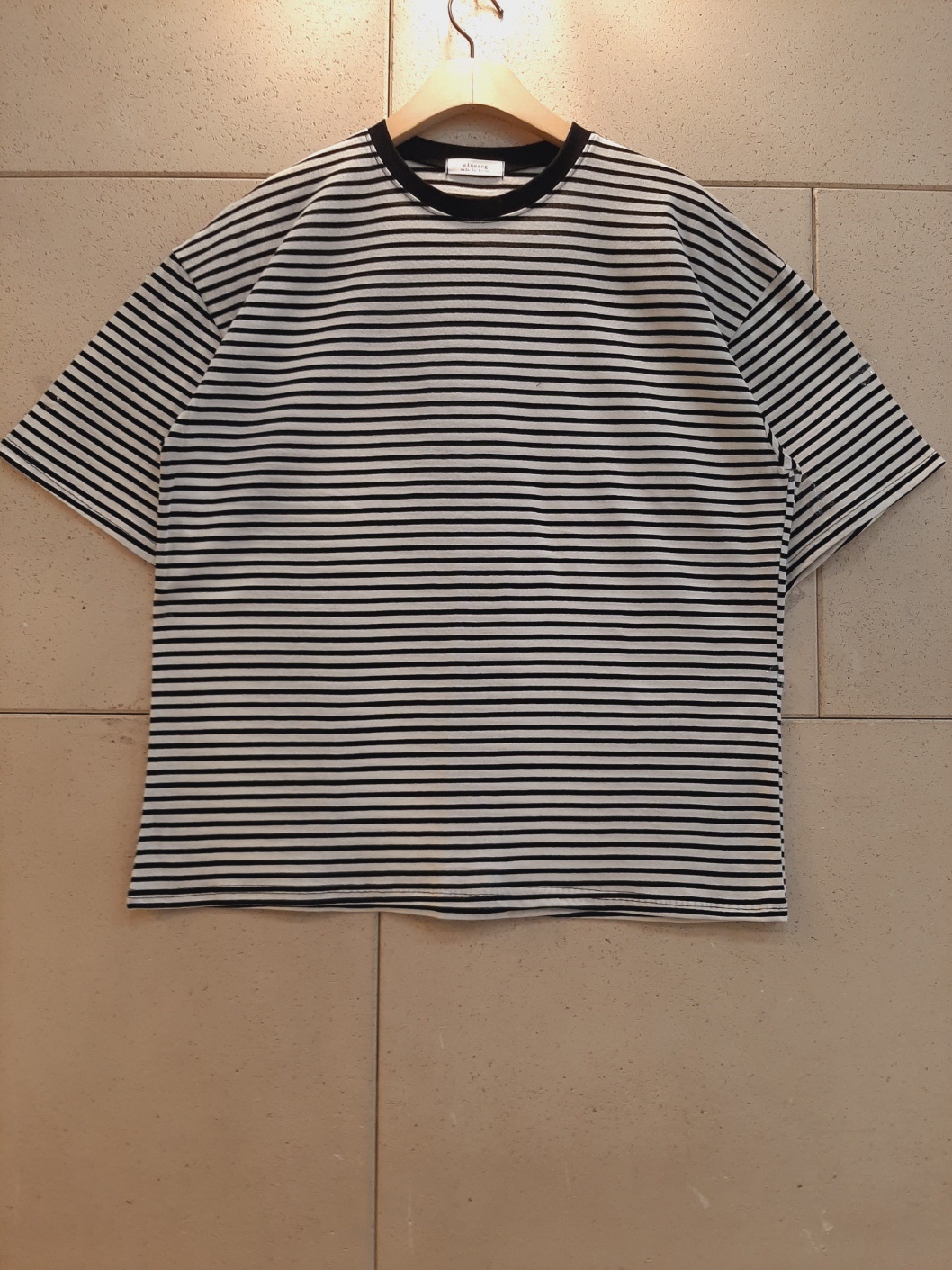 ルーズ半袖ボーダー配色Tシャツ | 詳細画像9