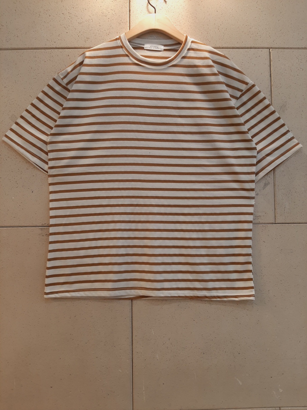 ルーズ半袖ボーダー配色Tシャツ | 詳細画像9