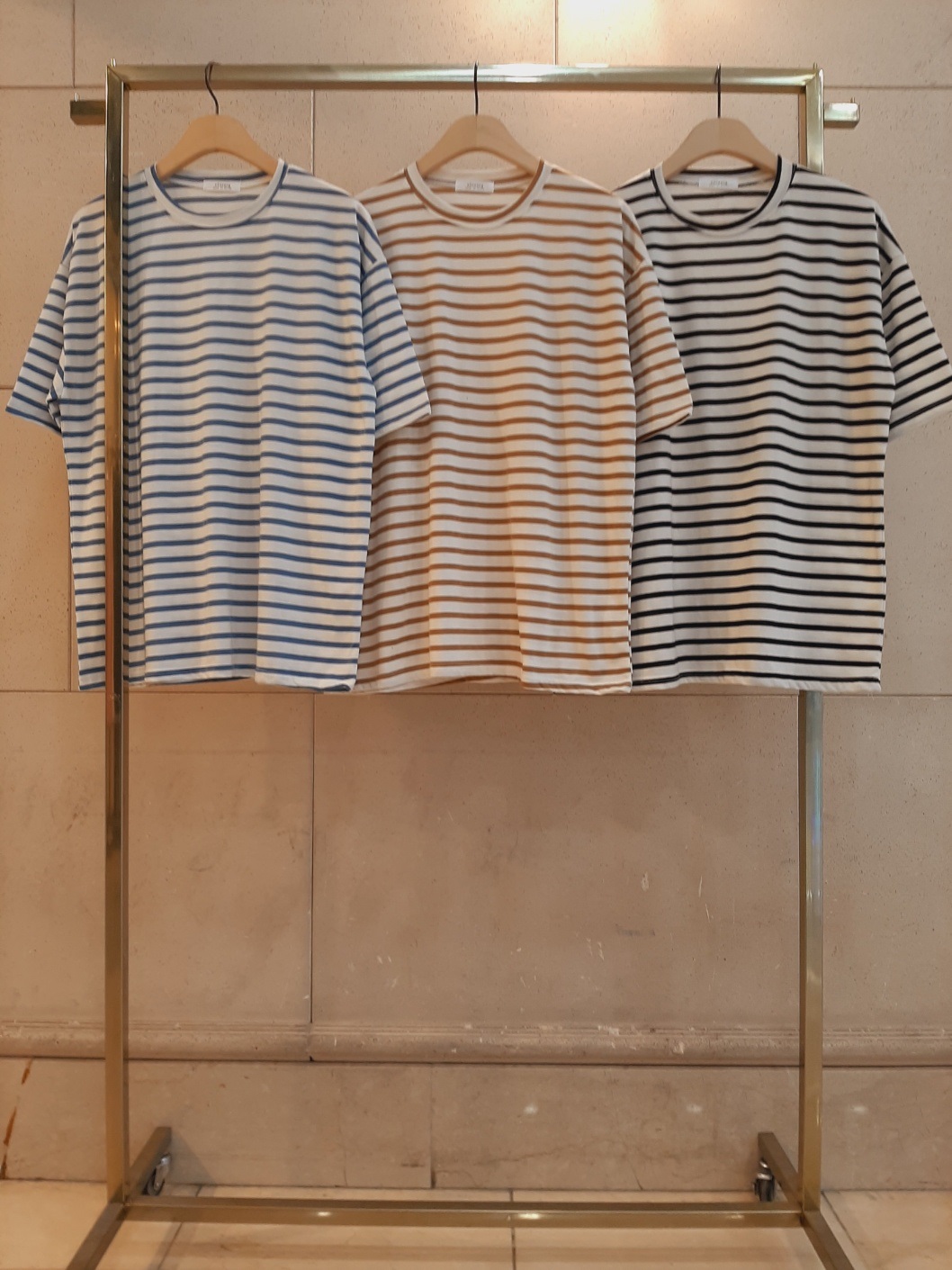 ルーズ半袖ボーダー配色Tシャツ | 詳細画像12