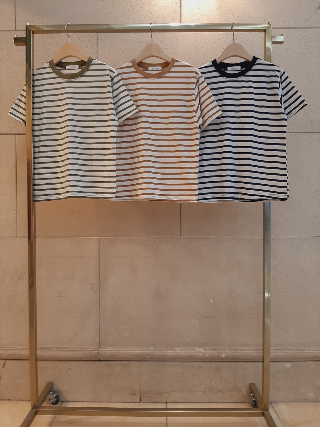 スリム半袖ボーダー配色Tシャツ | 詳細画像12