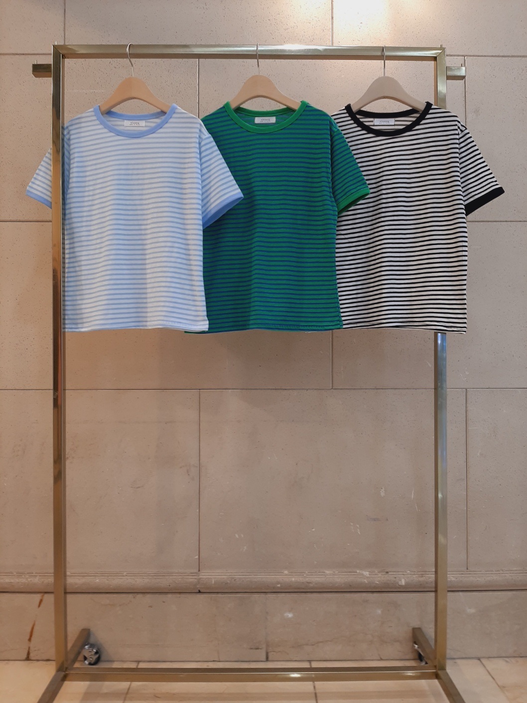 スリム半袖ボーダー配色Tシャツ | 詳細画像11