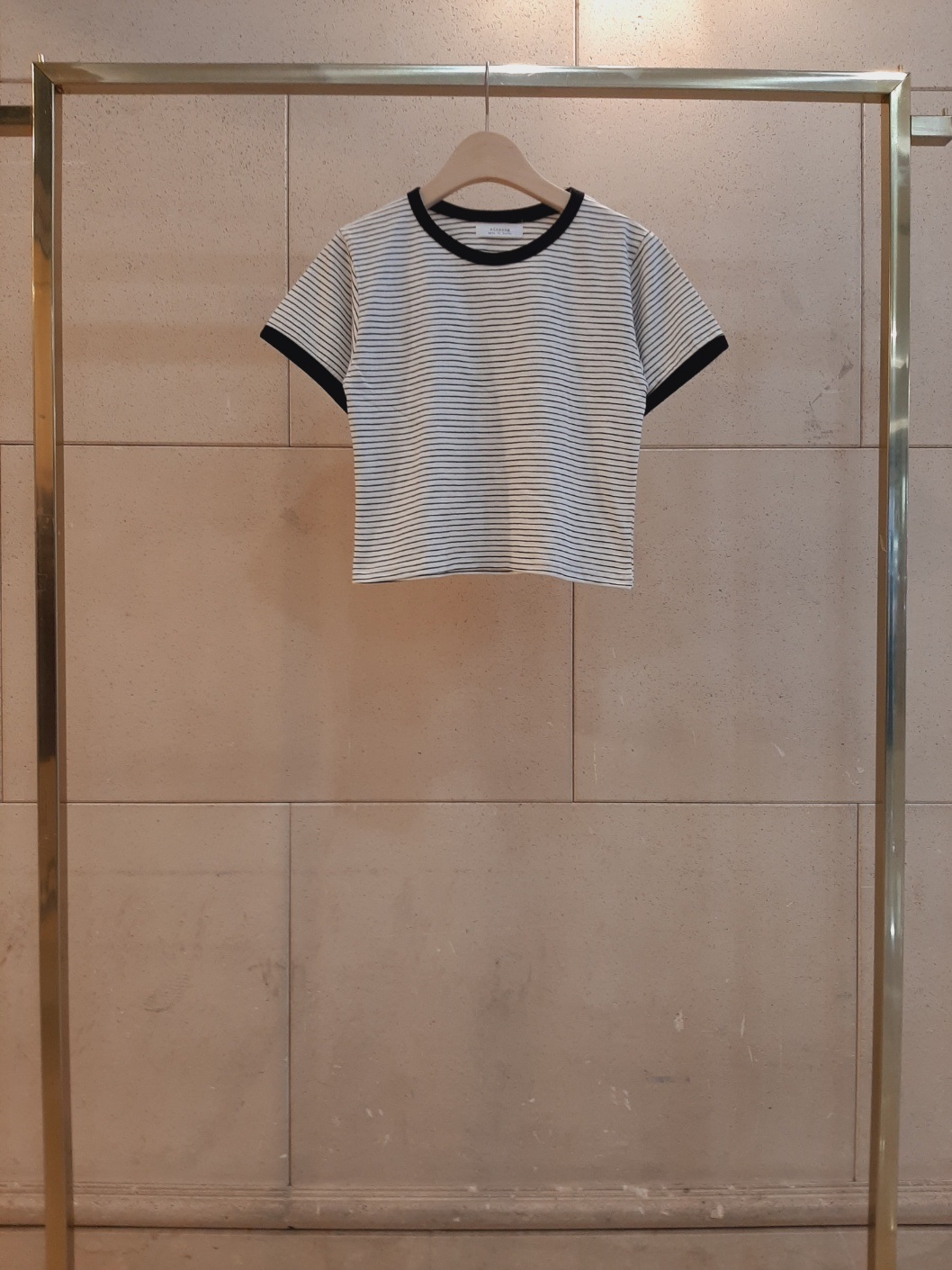 クロップド半袖ボーダー配色Tシャツ | 詳細画像11