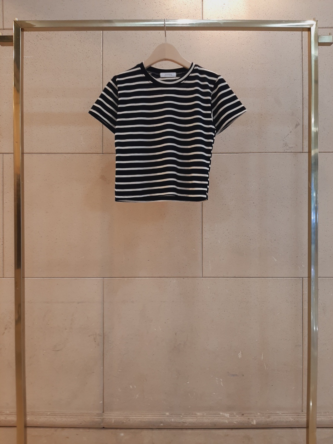 クロップド半袖ボーダー配色Tシャツ | 詳細画像8