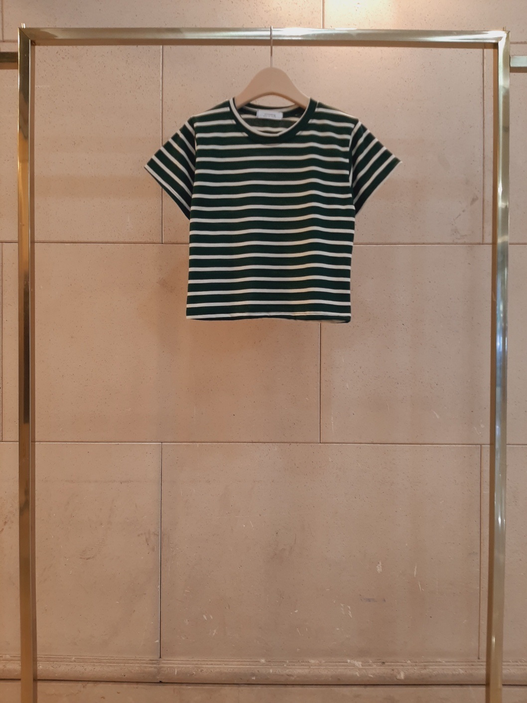 クロップド半袖ボーダー配色Tシャツ | 詳細画像10