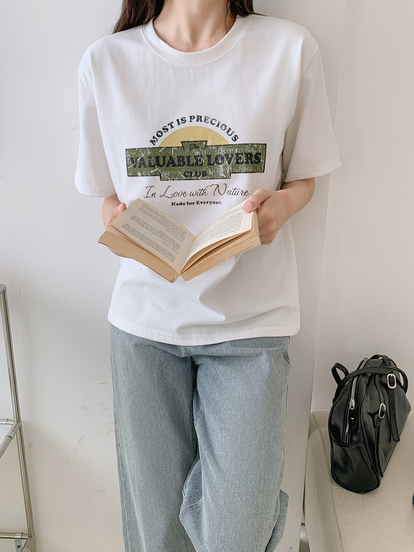 ラウンドネック半袖ロゴTシャツ | 詳細画像5