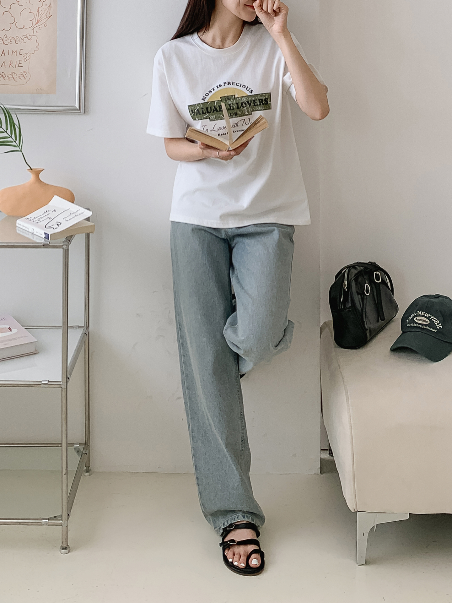 ラウンドネック半袖ロゴTシャツ | 詳細画像6